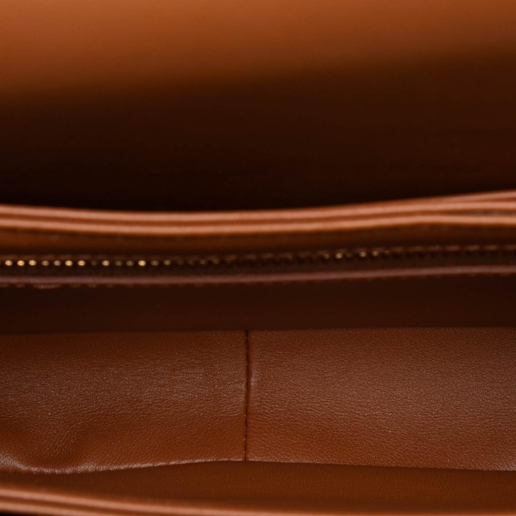 Celine Teen Canvas and Calfskin Triomphe Crossbody