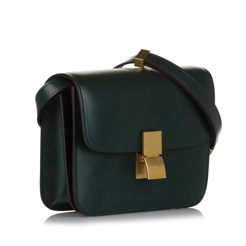 Celine Green Leather Trio Crossbody Bag Celine