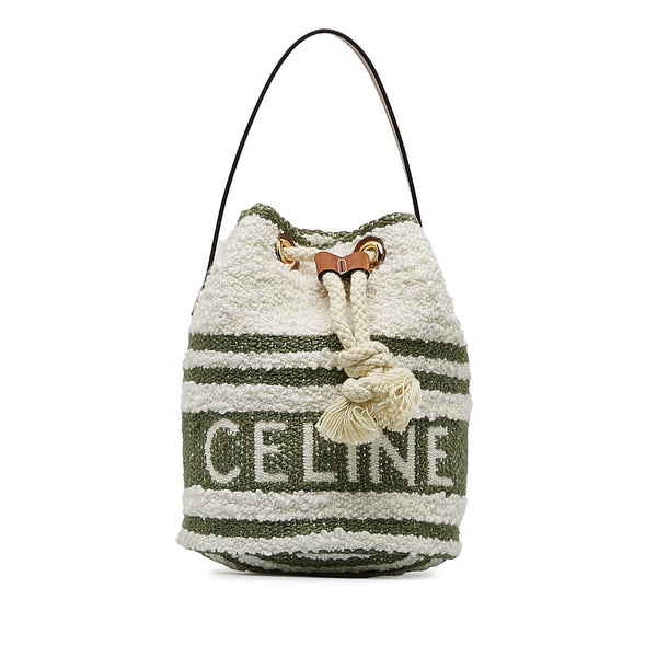 Celine Teen Plein Soleil Canvas Drawstring Bucket Bag (SHG-vno2zN)