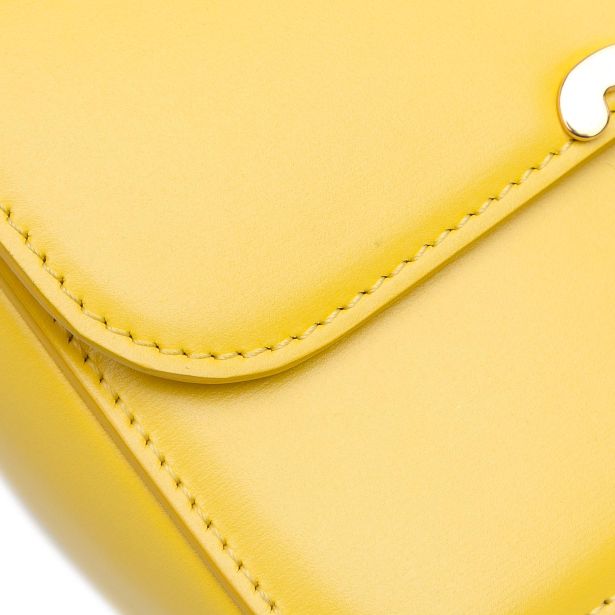 Celine Teen Shiny Calfskin Triomphe Crossbody