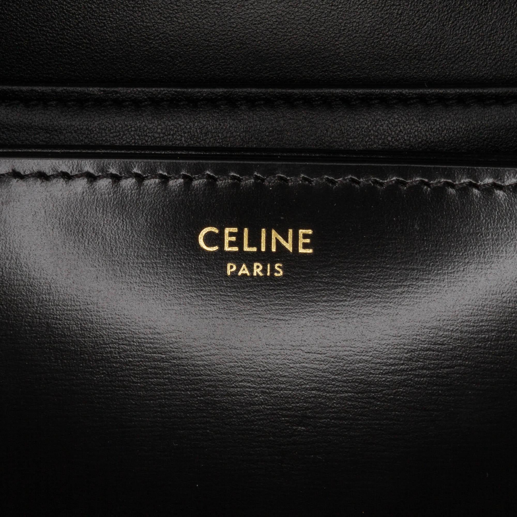 Celine Teen Shiny Calfskin Triomphe Crossbody