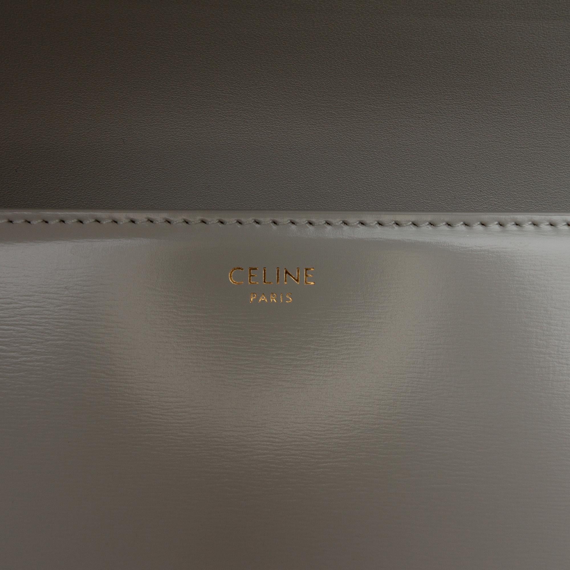 Celine Teen Shiny Calfskin Triomphe Crossbody