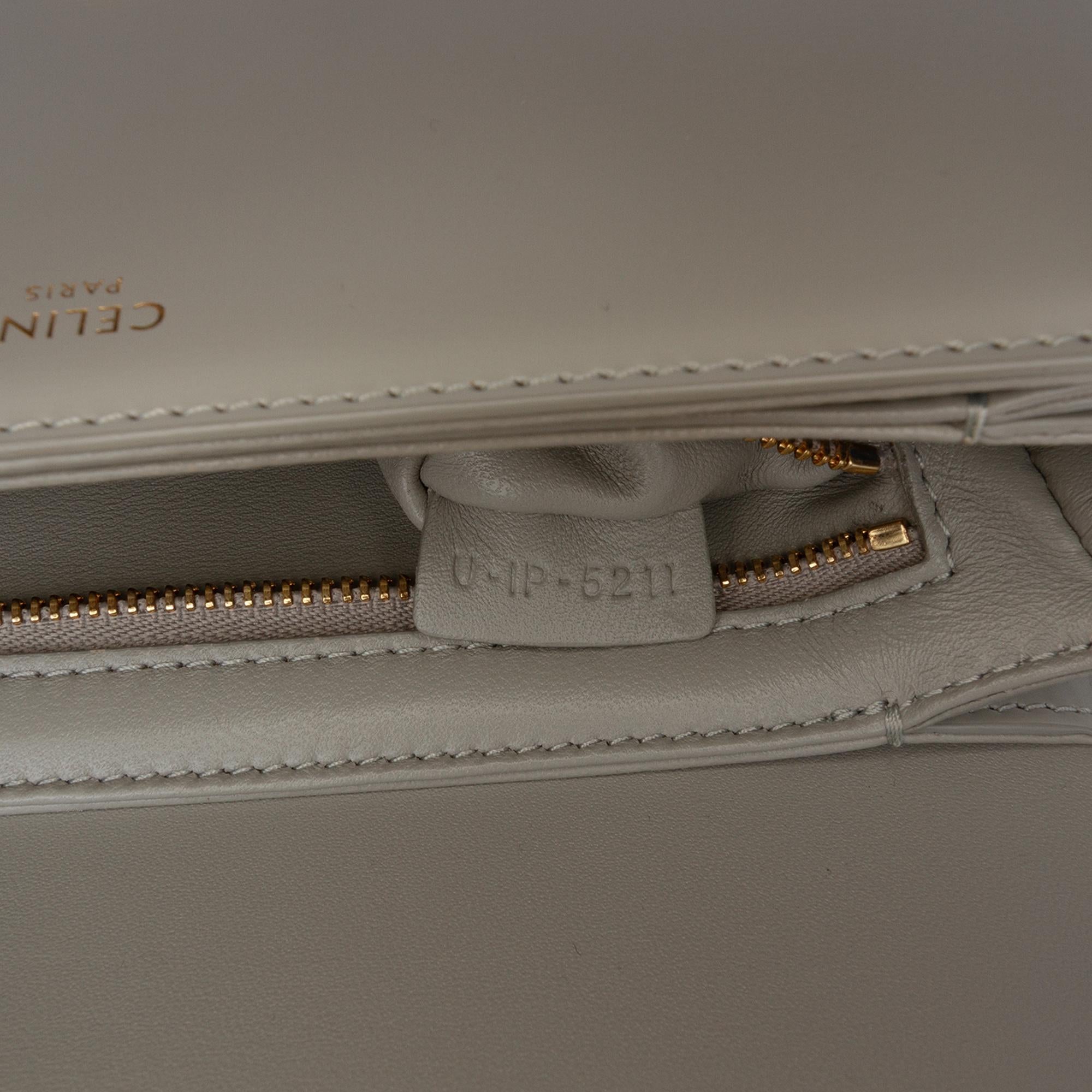 Celine Teen Shiny Calfskin Triomphe Crossbody