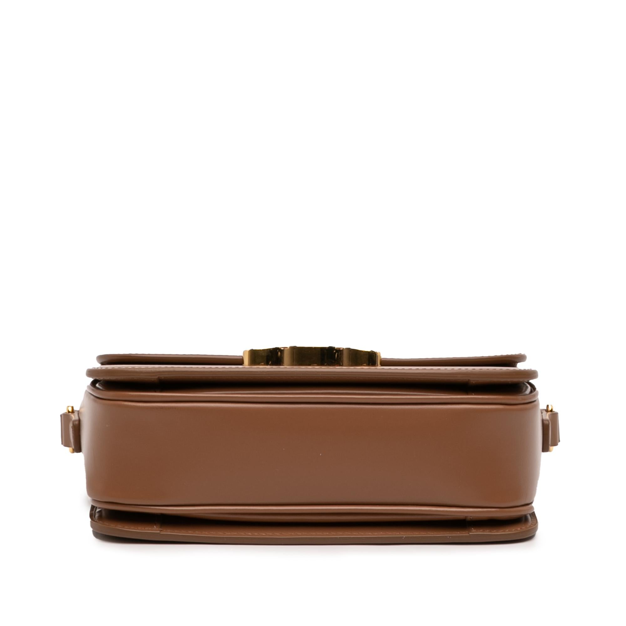 Celine Teen Shiny Calfskin Triomphe Crossbody