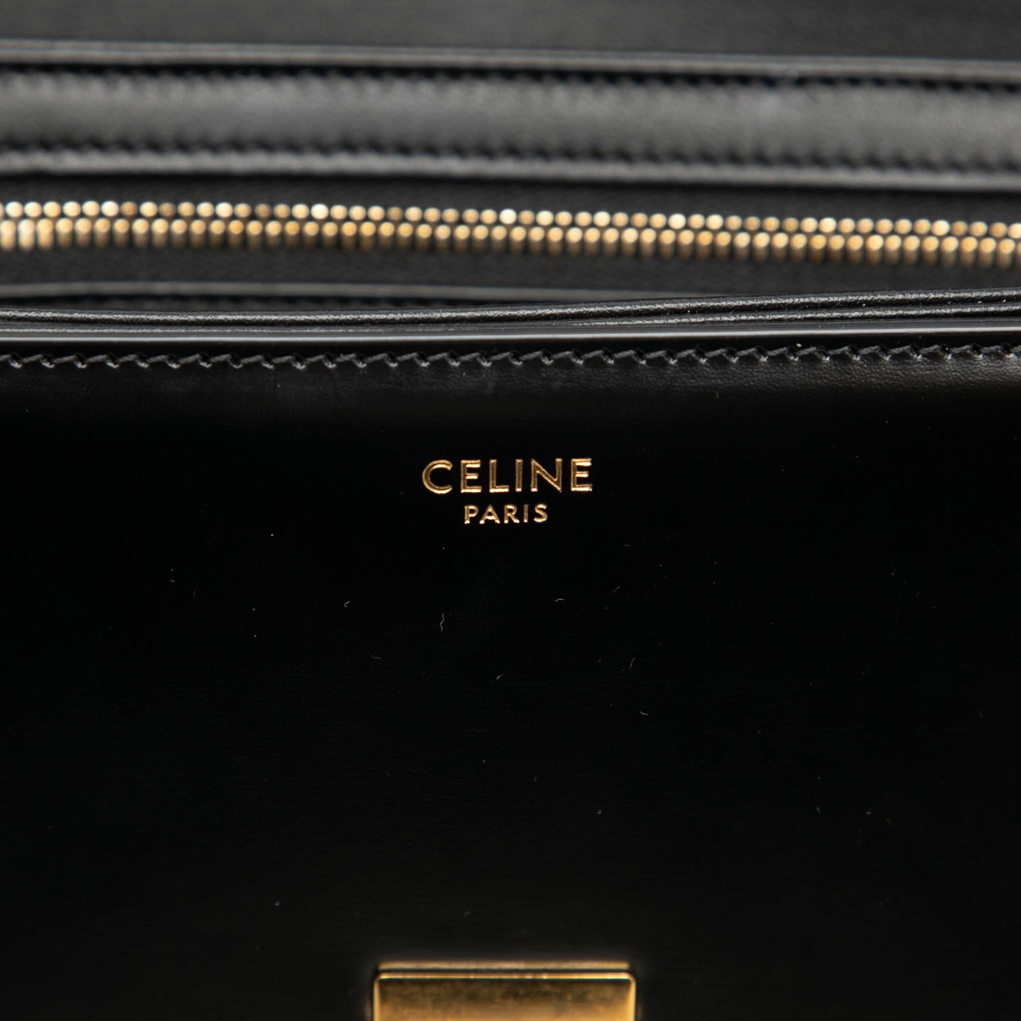 Celine Teen Shiny Calfskin Triomphe Crossbody