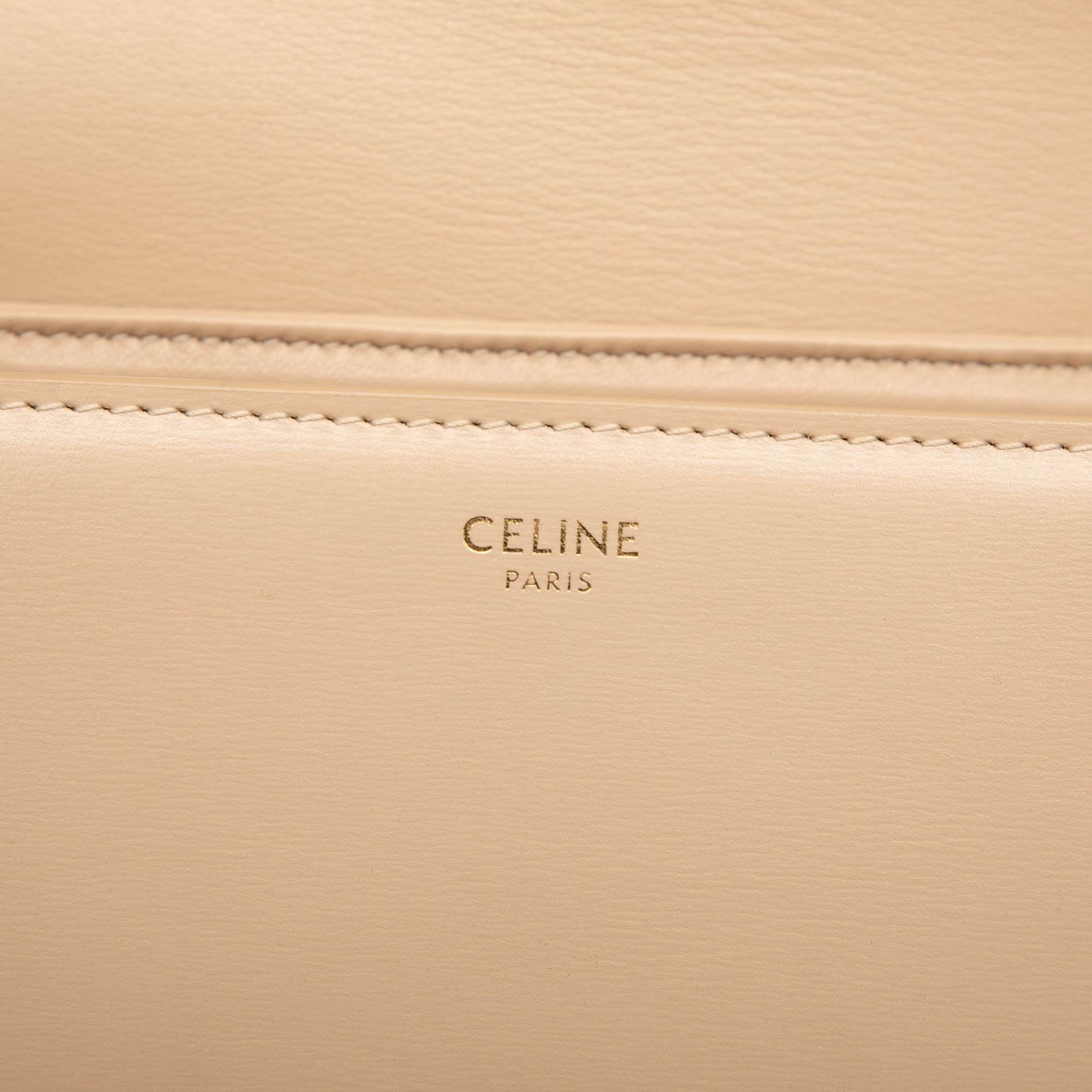 Celine Teen Shiny Calfskin Triomphe Crossbody