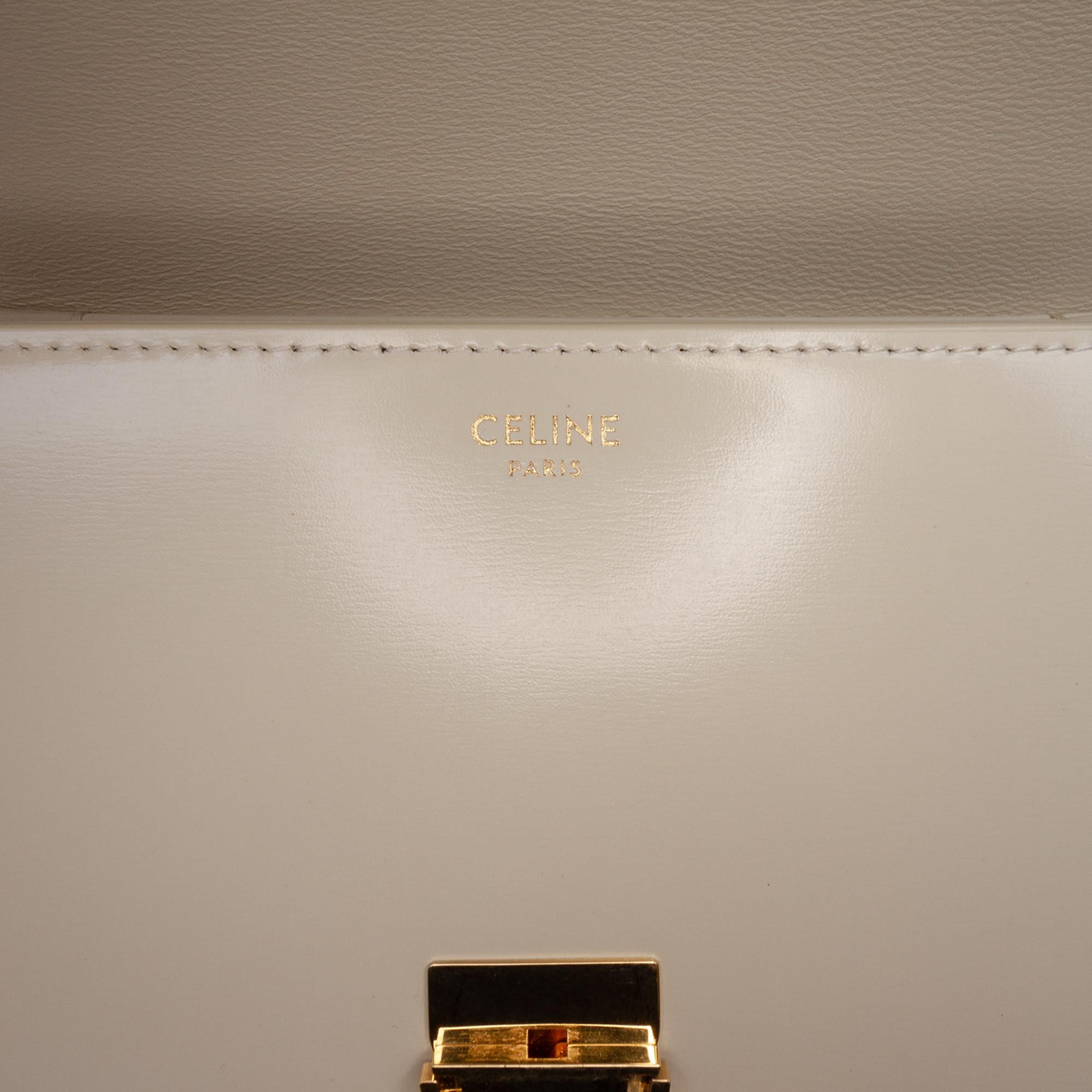 Celine Teen Shiny Calfskin Triomphe Crossbody