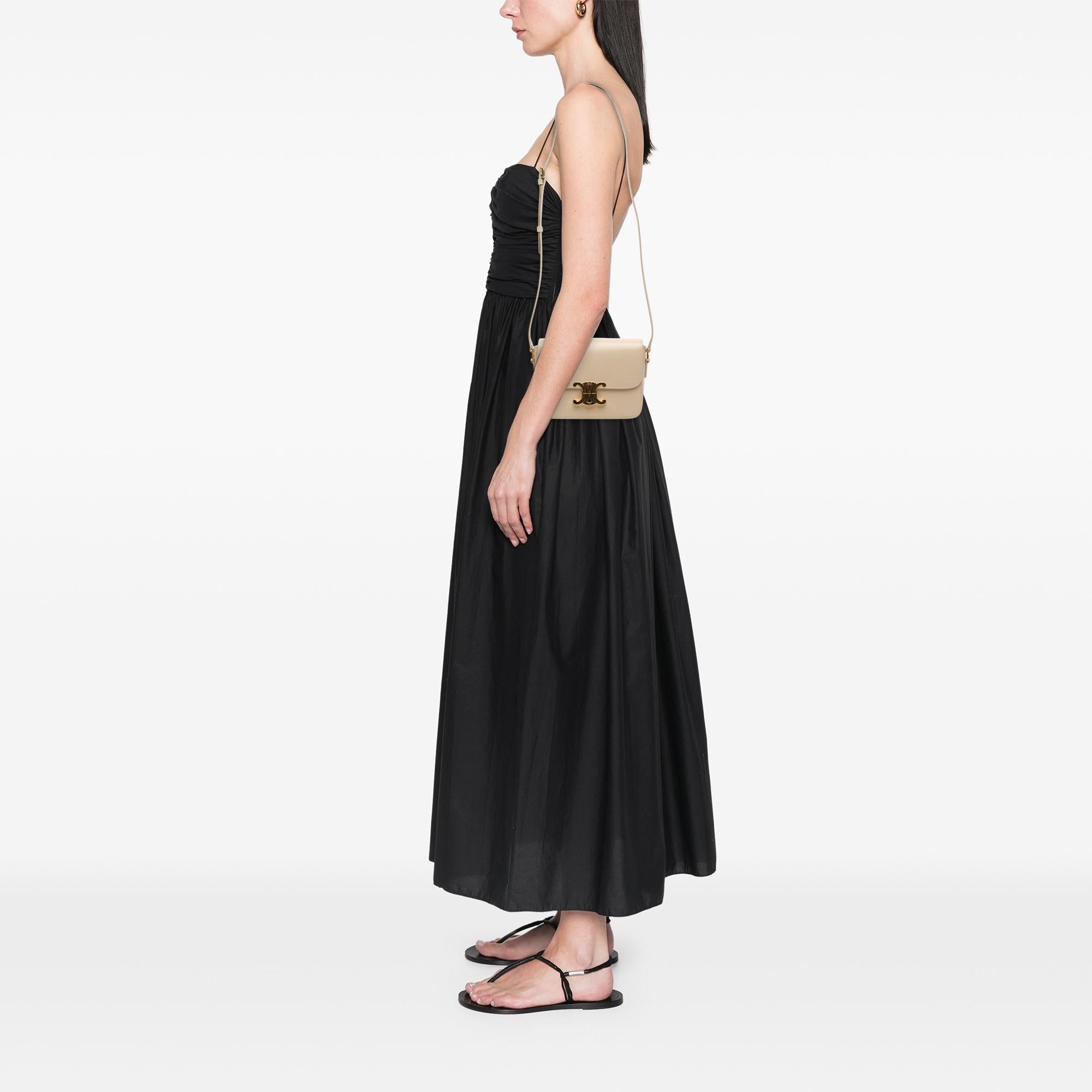 Celine Teen Shiny Calfskin Triomphe Crossbody