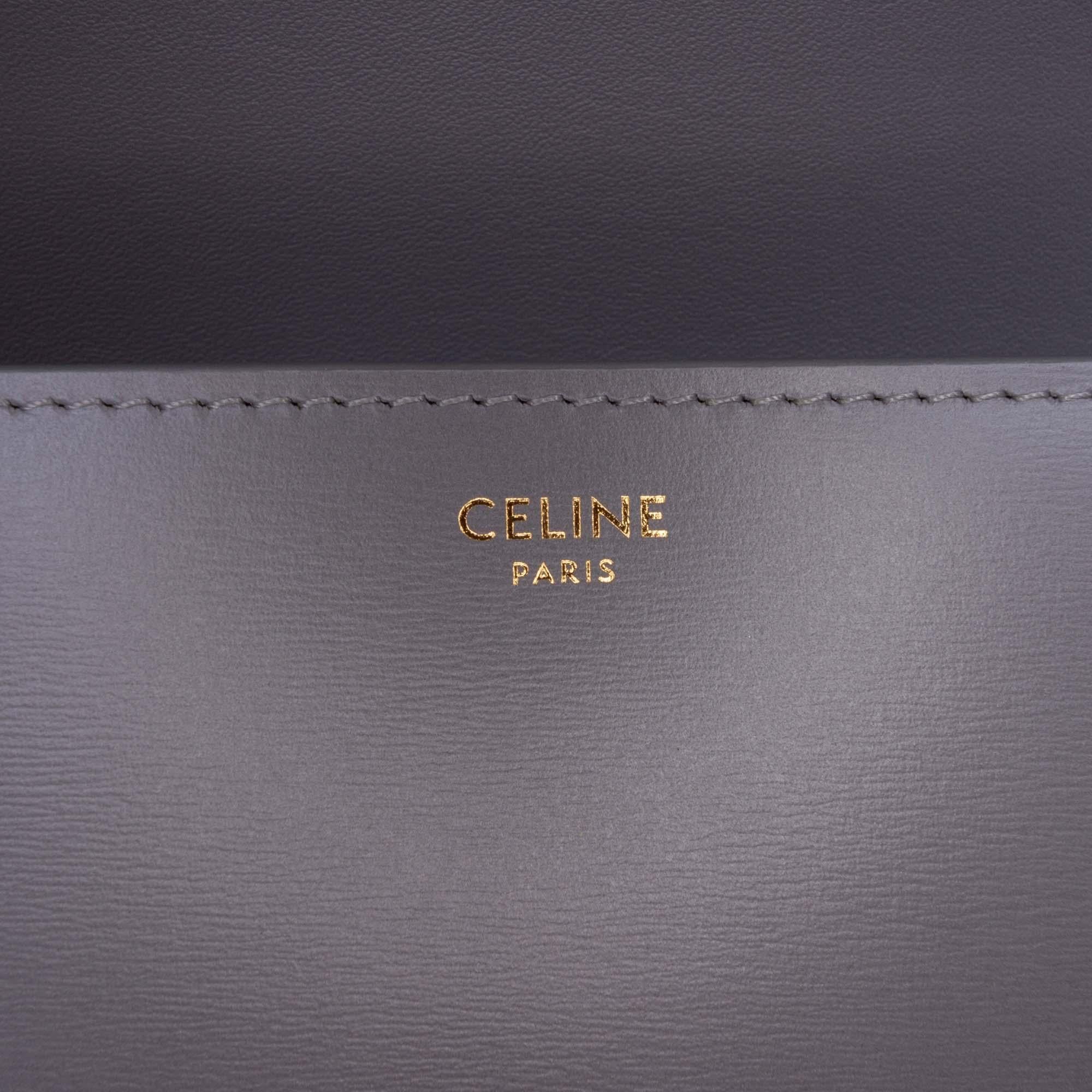 Celine Teen Shiny Calfskin Triomphe Crossbody