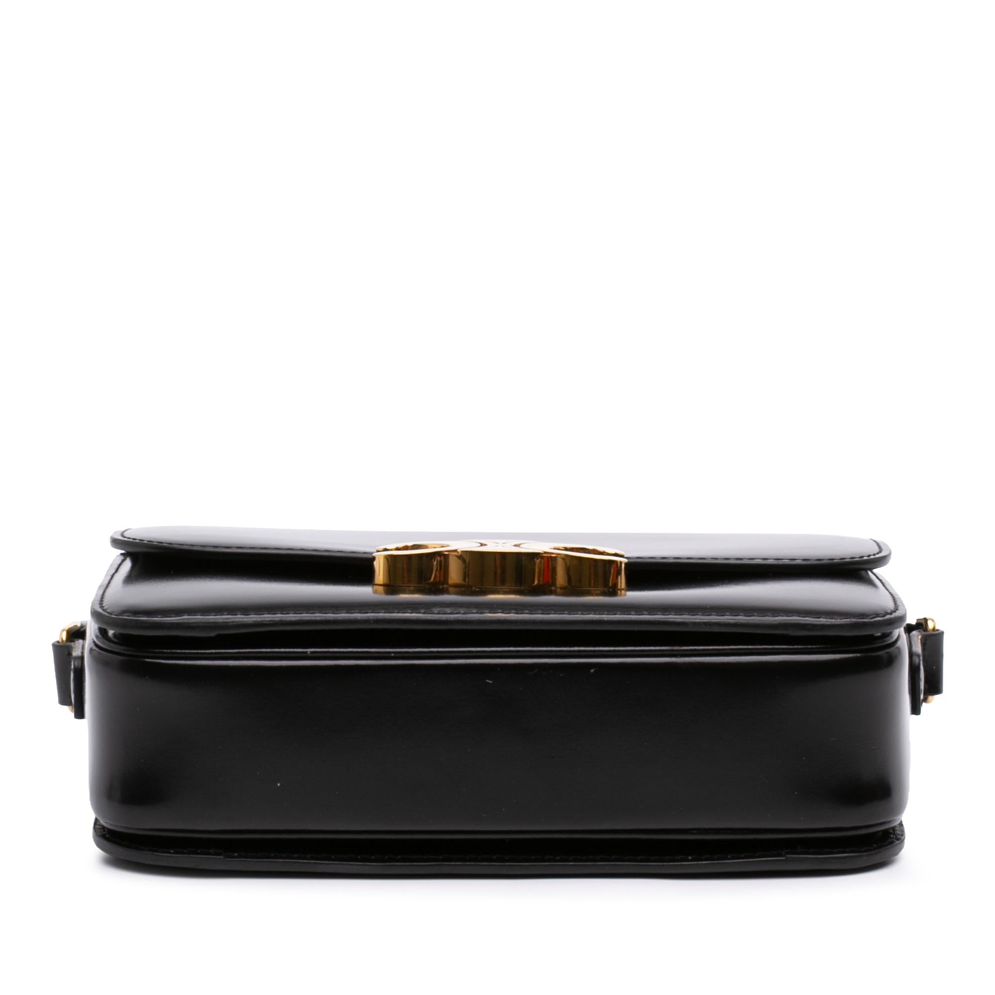 Celine Teen Shiny Calfskin Triomphe Crossbody