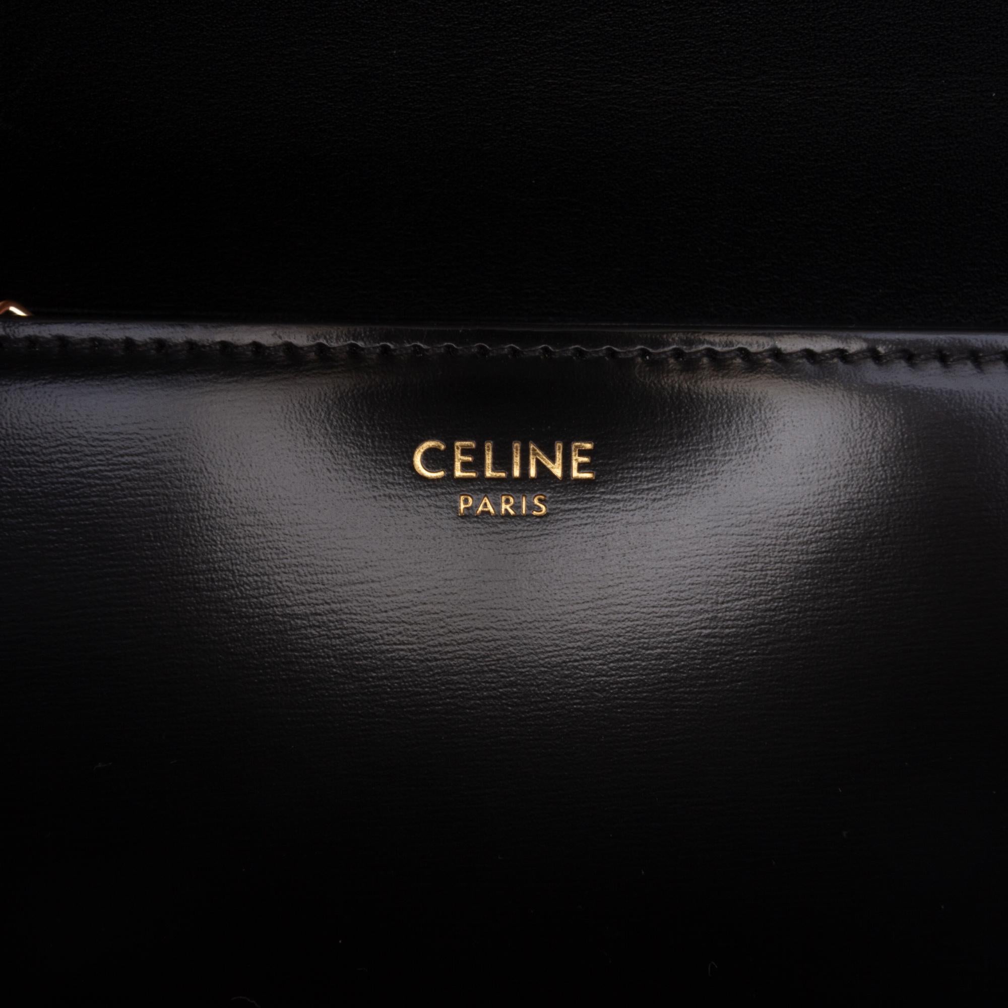 Celine Teen Shiny Calfskin Triomphe Crossbody