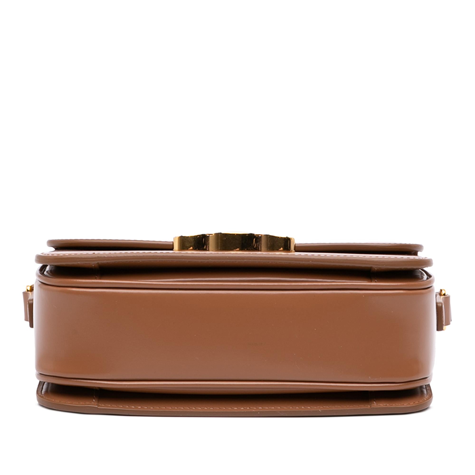 Celine Teen Shiny Calfskin Triomphe Crossbody