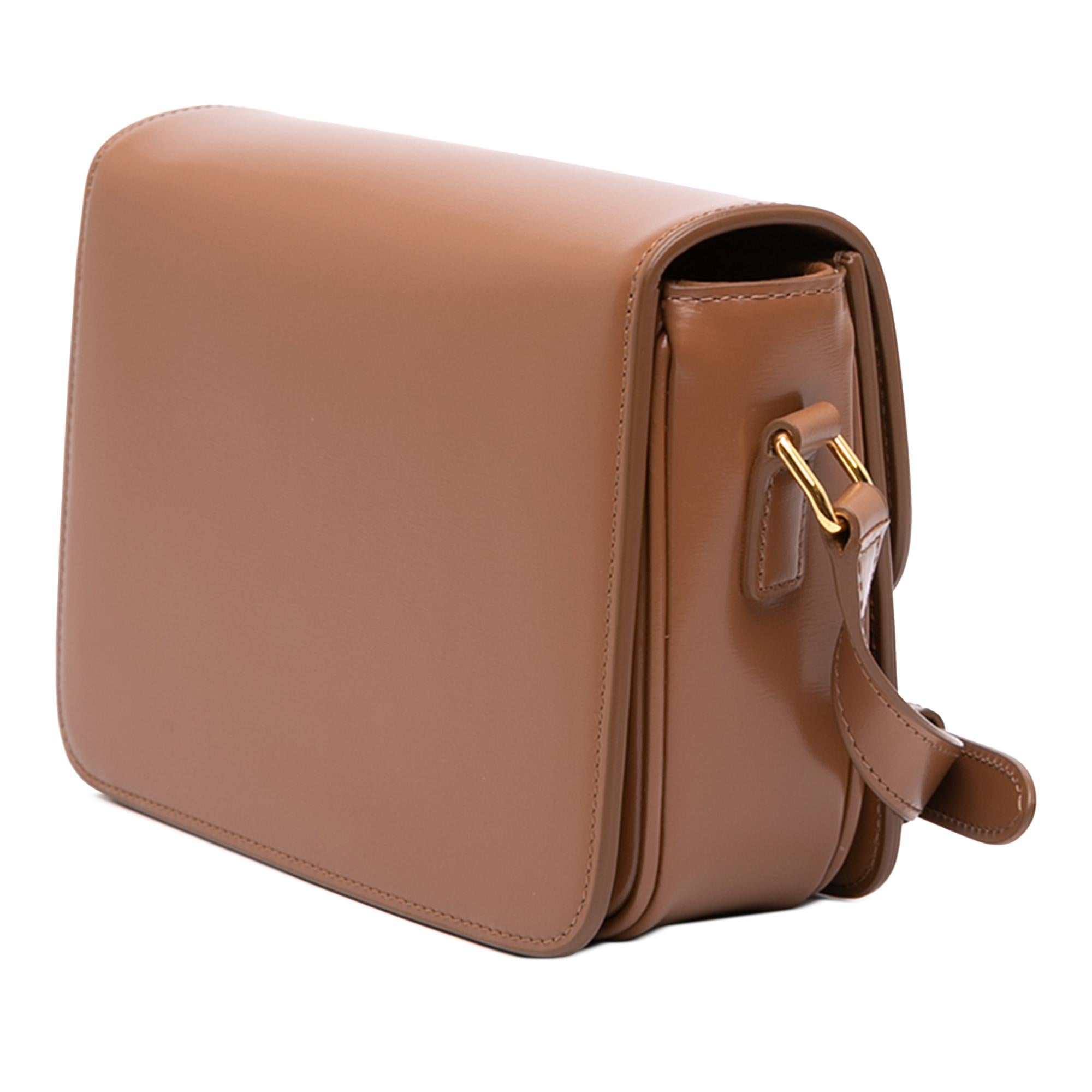 Celine Teen Shiny Calfskin Triomphe Crossbody