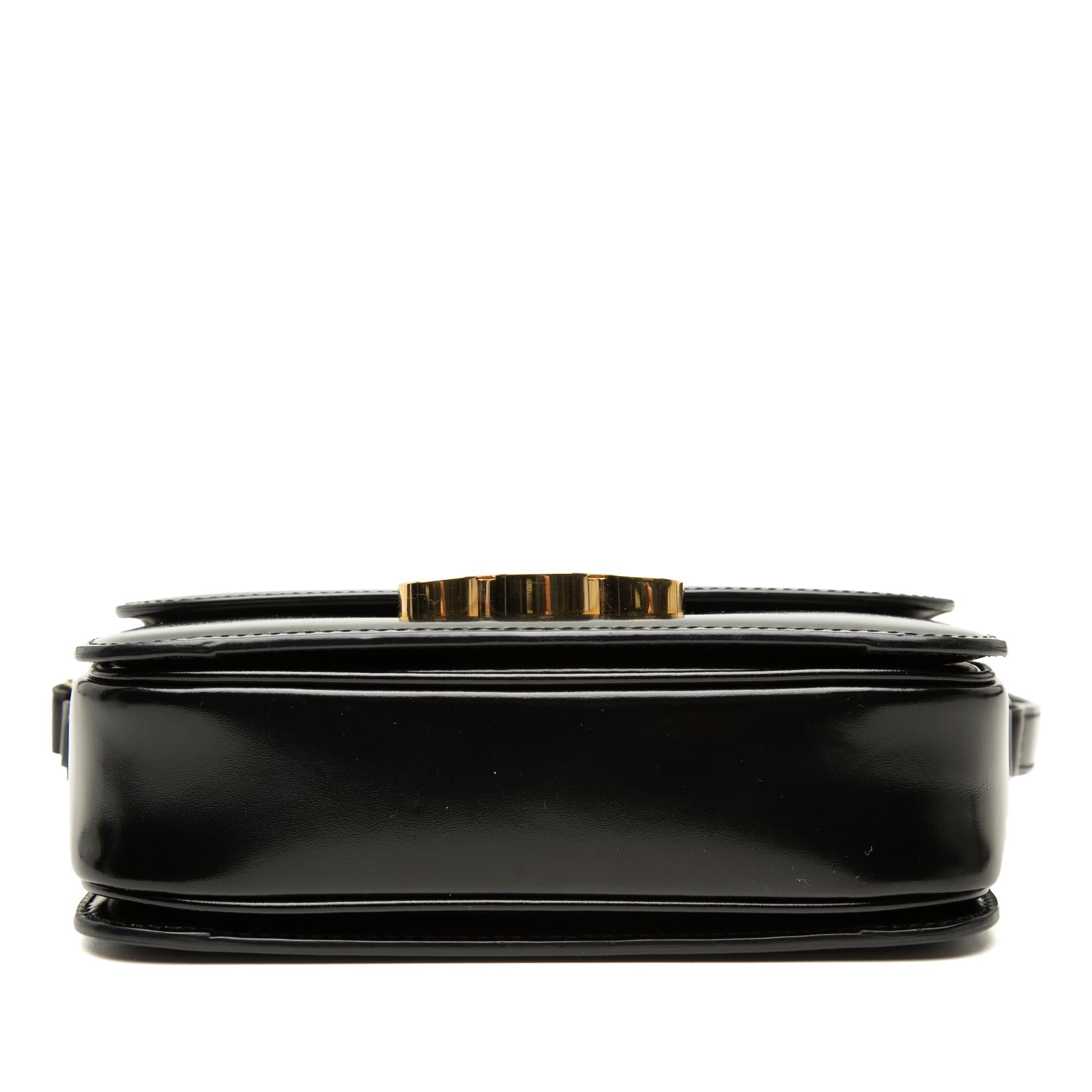 Celine Teen Shiny Calfskin Triomphe Crossbody