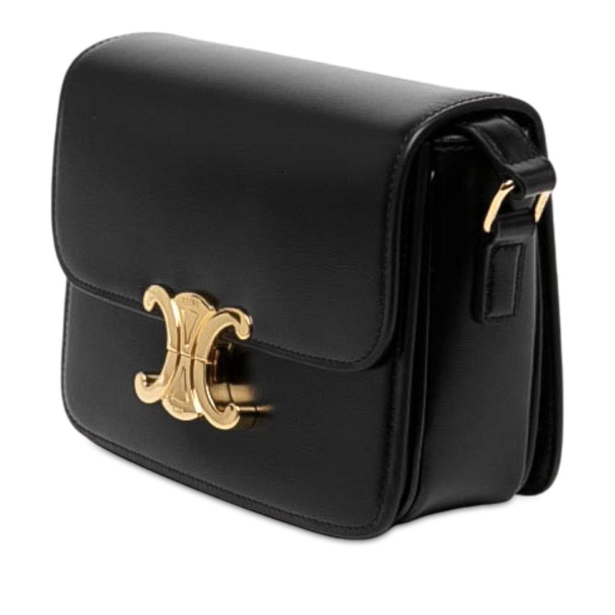 Celine Teen Shiny Calfskin Triomphe Crossbody