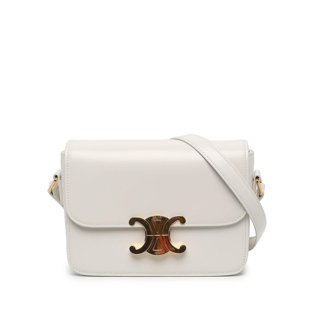 Celine Teen Shiny Calfskin Triomphe Crossbody