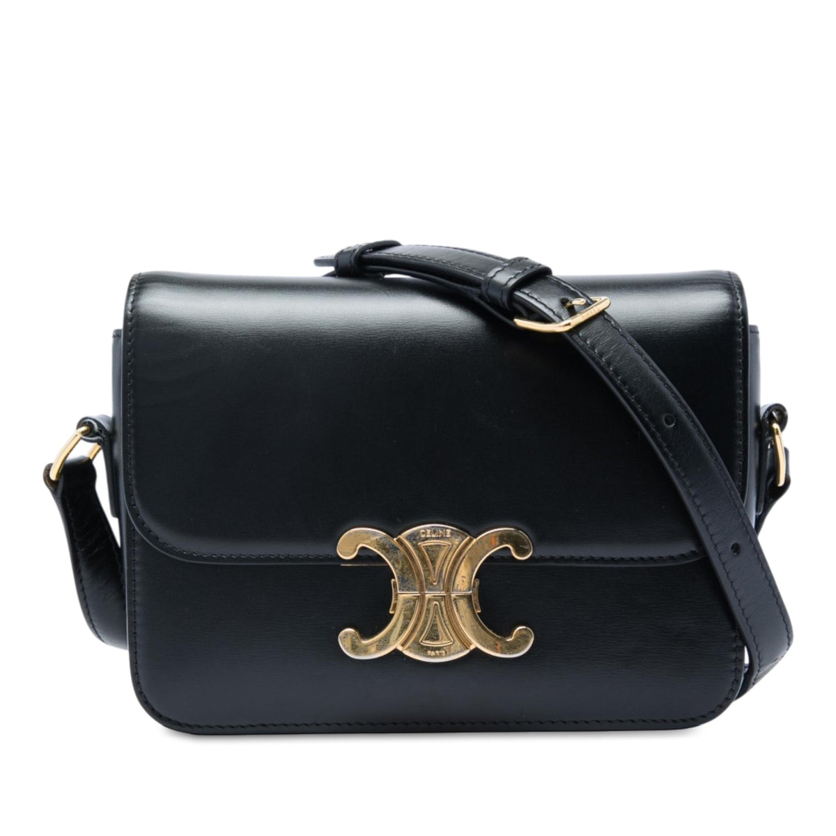 Celine Teen Shiny Calfskin Triomphe Crossbody