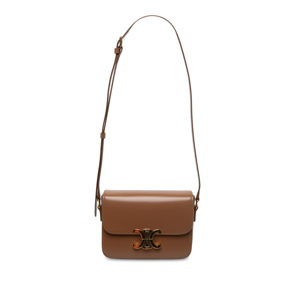 Celine Teen Shiny Calfskin Triomphe Crossbody