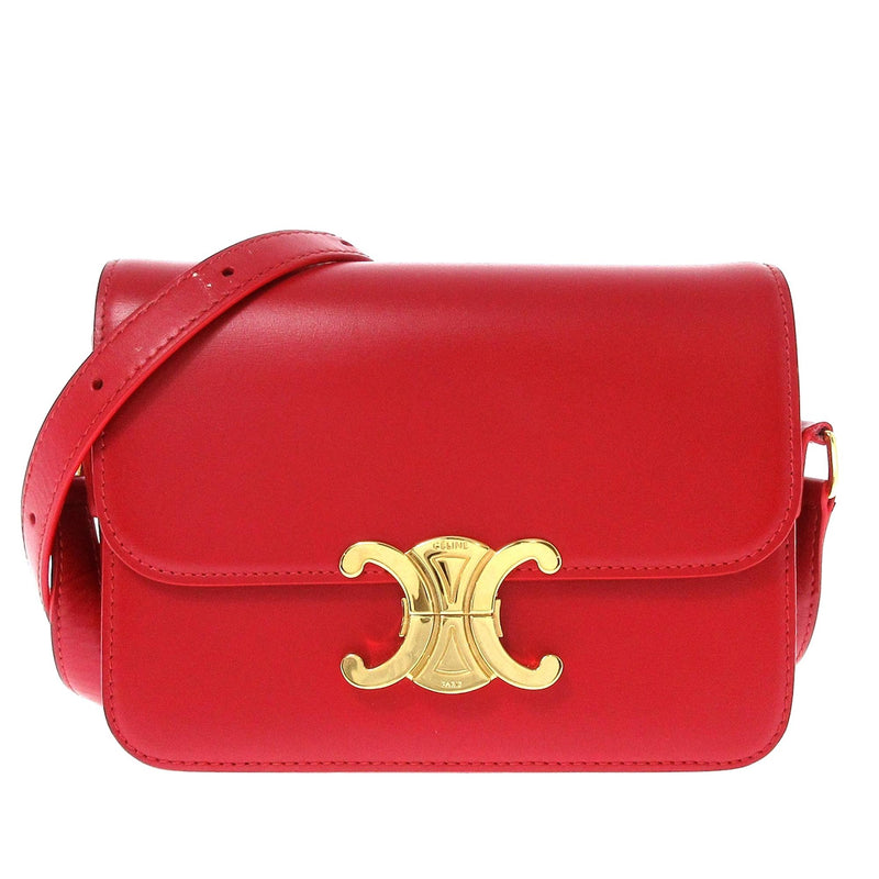 Celine Women's Teen Triomphe Leather Crossbody Bag Brown main image 1
