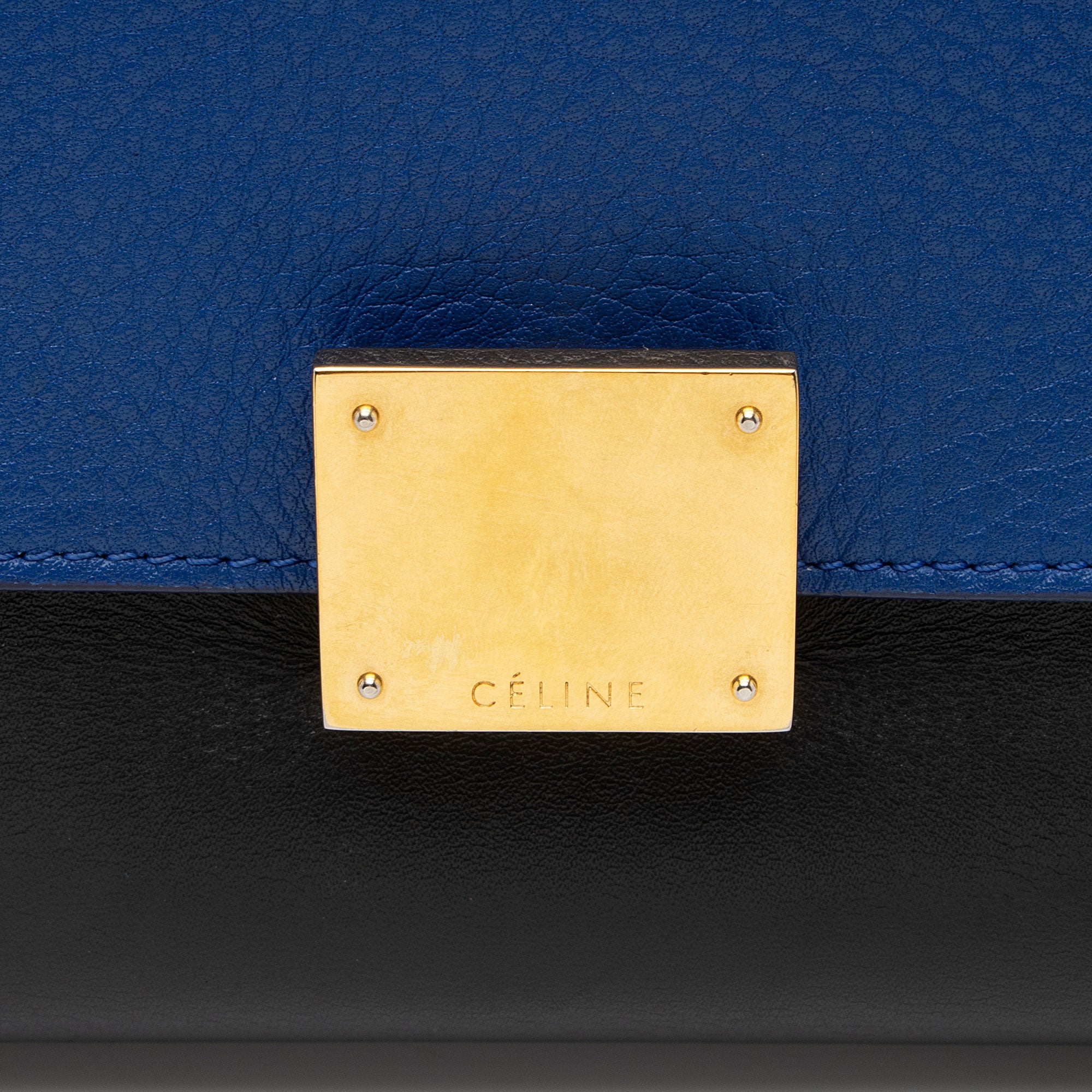 Celine Tricolor Calfskin Small Trapeze Bag