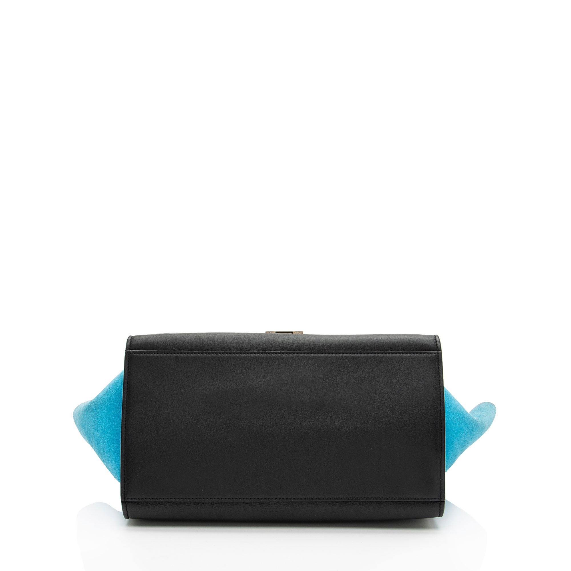 Celine Tricolor Calfskin Suede Small Trapeze Bag