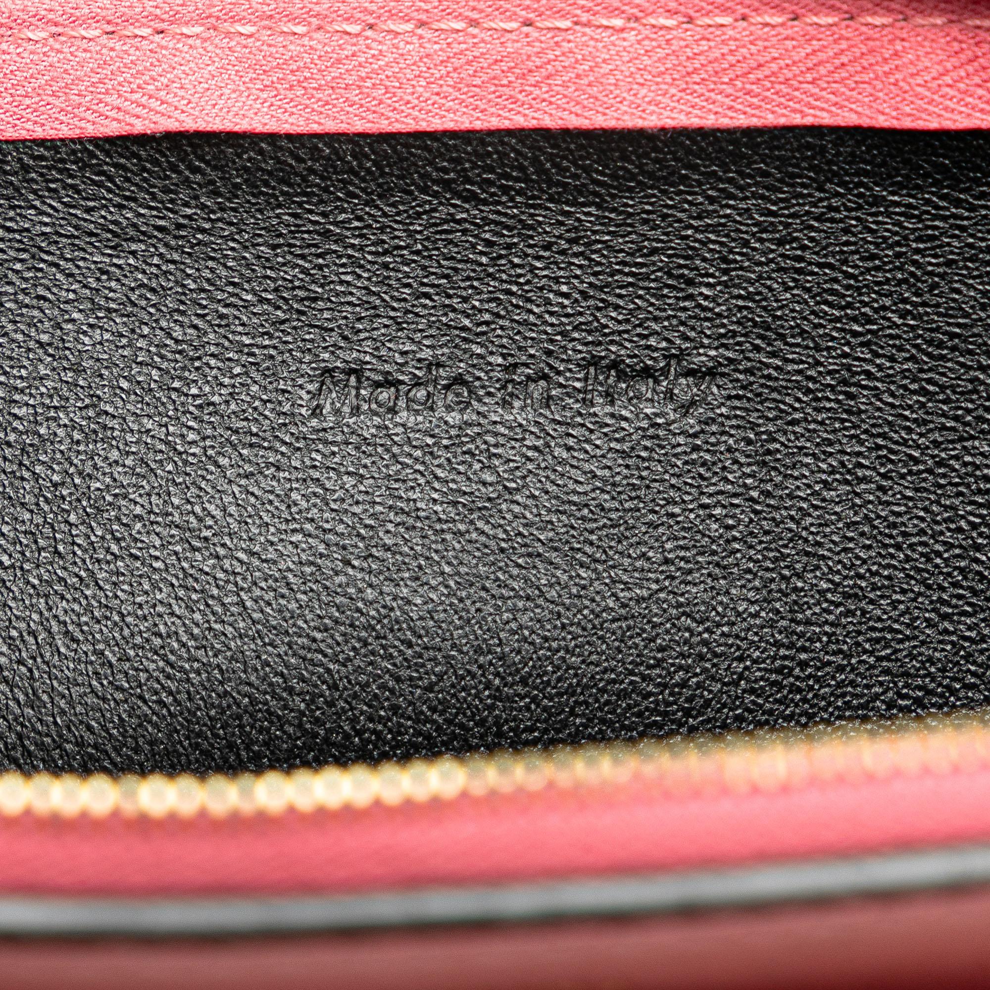 Celine Tricolor Leather Pocket Envelope Zip Crossbody