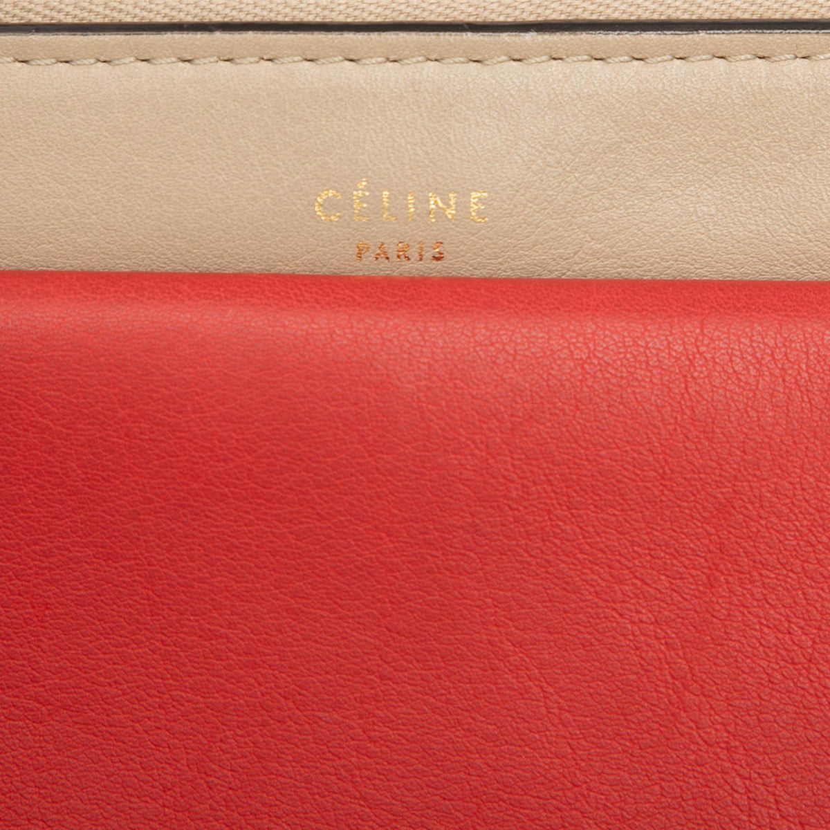 Celine Tricolor Leather Pocket Envelope Zip Crossbody