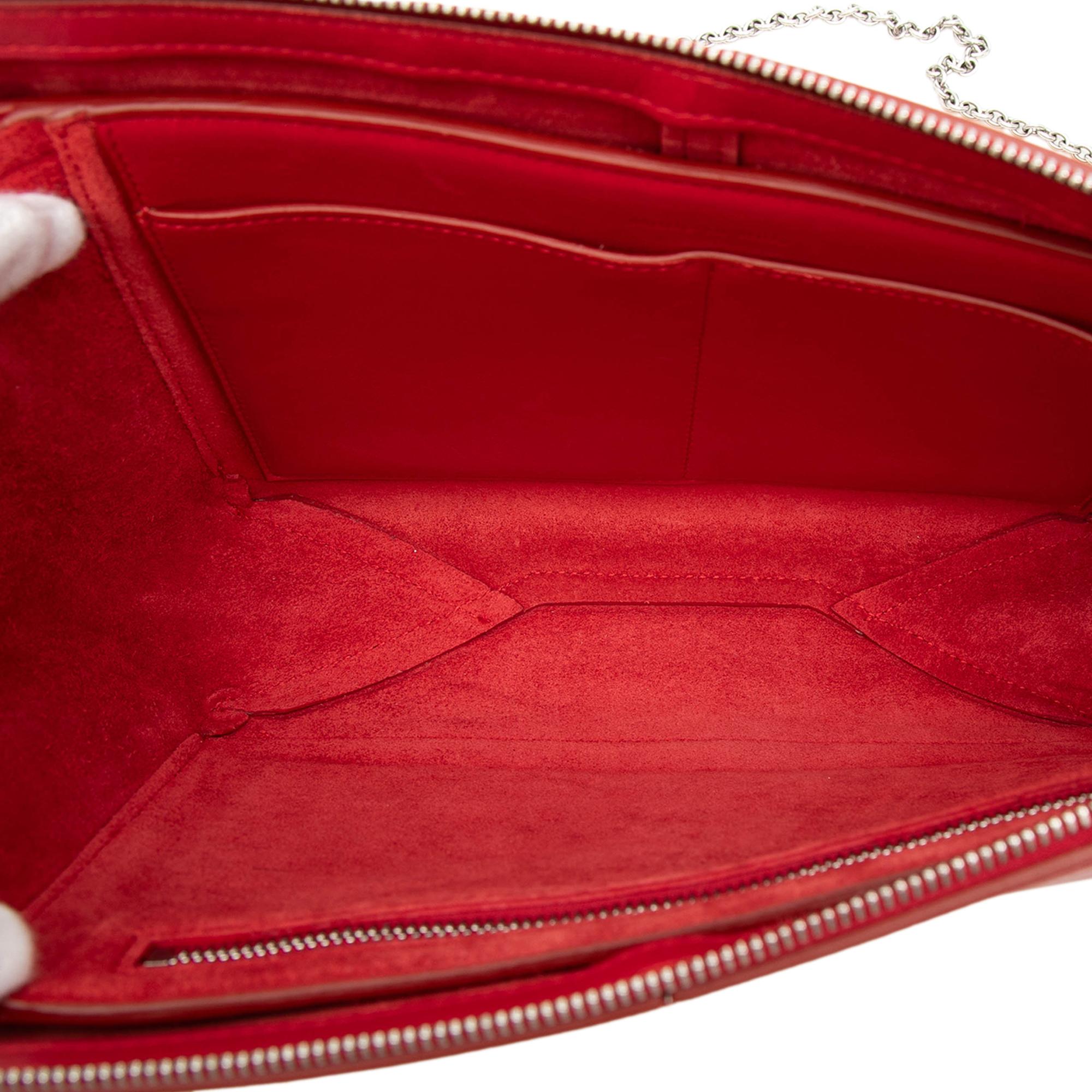Celine Trifold Leather Clutch On Chain