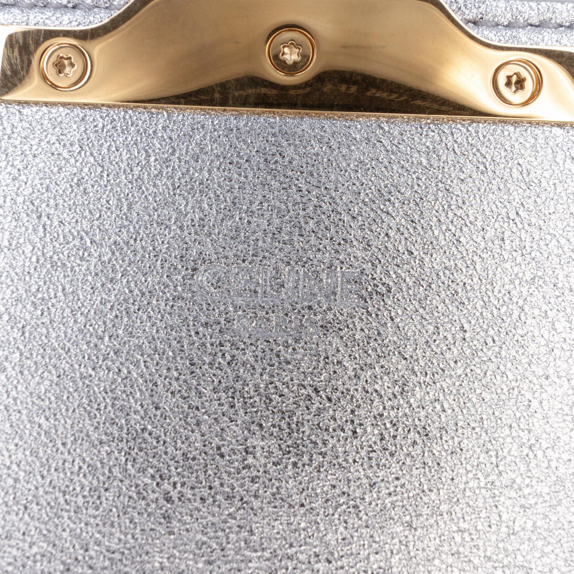 Celine Triomphe All Over Laminated Calfskin Claude Shoulder Bag