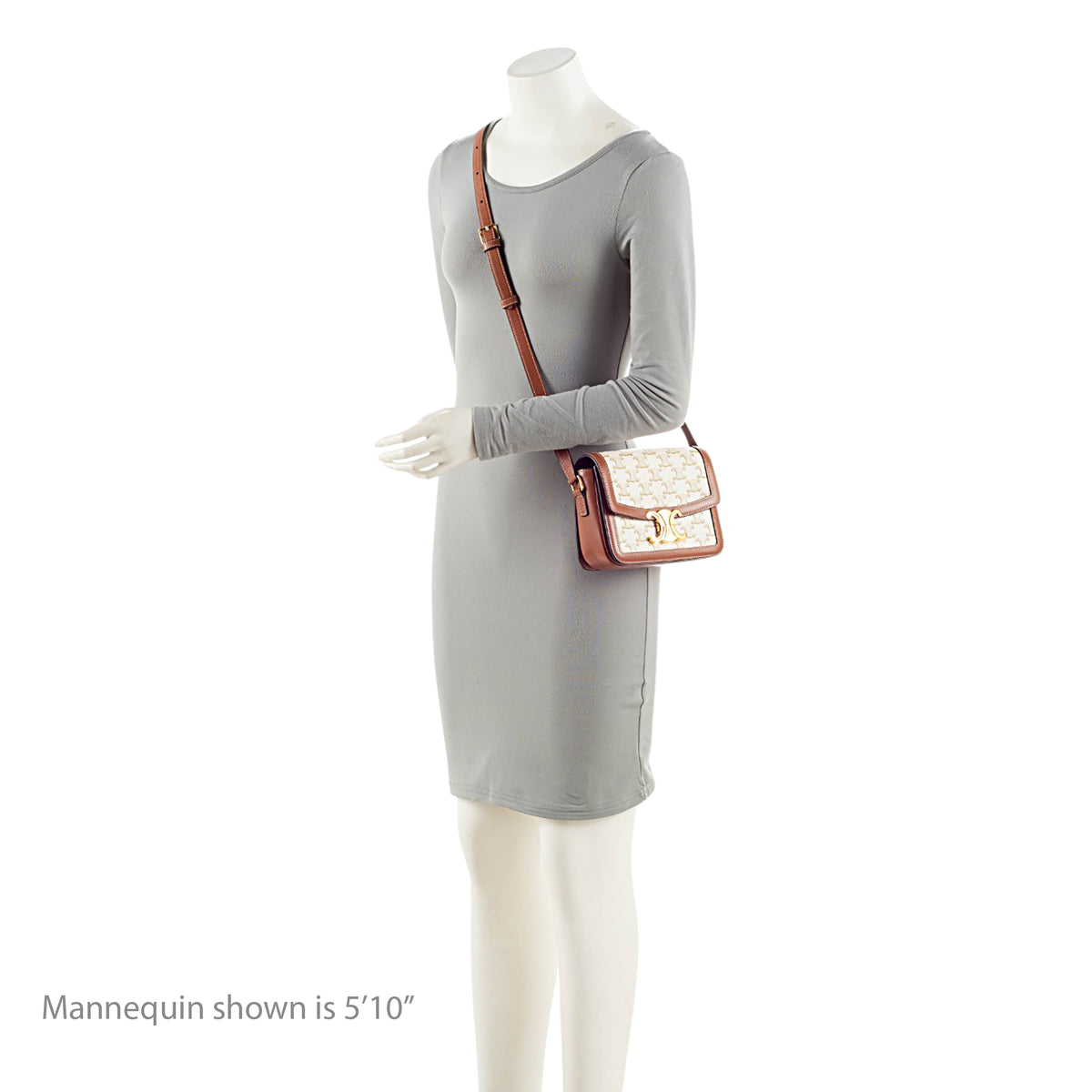 Celine Triomphe Canvas Calfskin Teen Shoulder Bag
