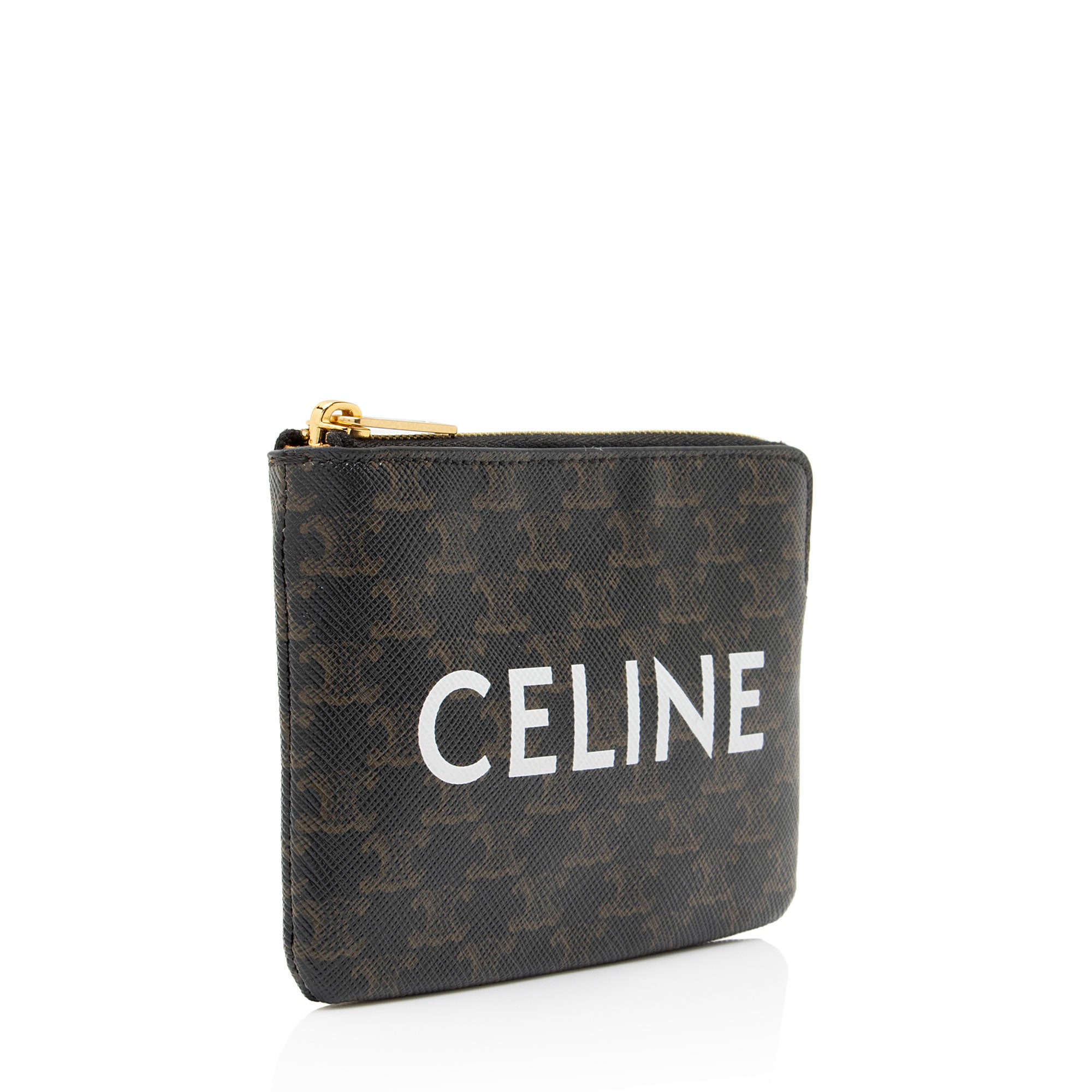 Celine Triomphe Canvas Logo Coin Pouch