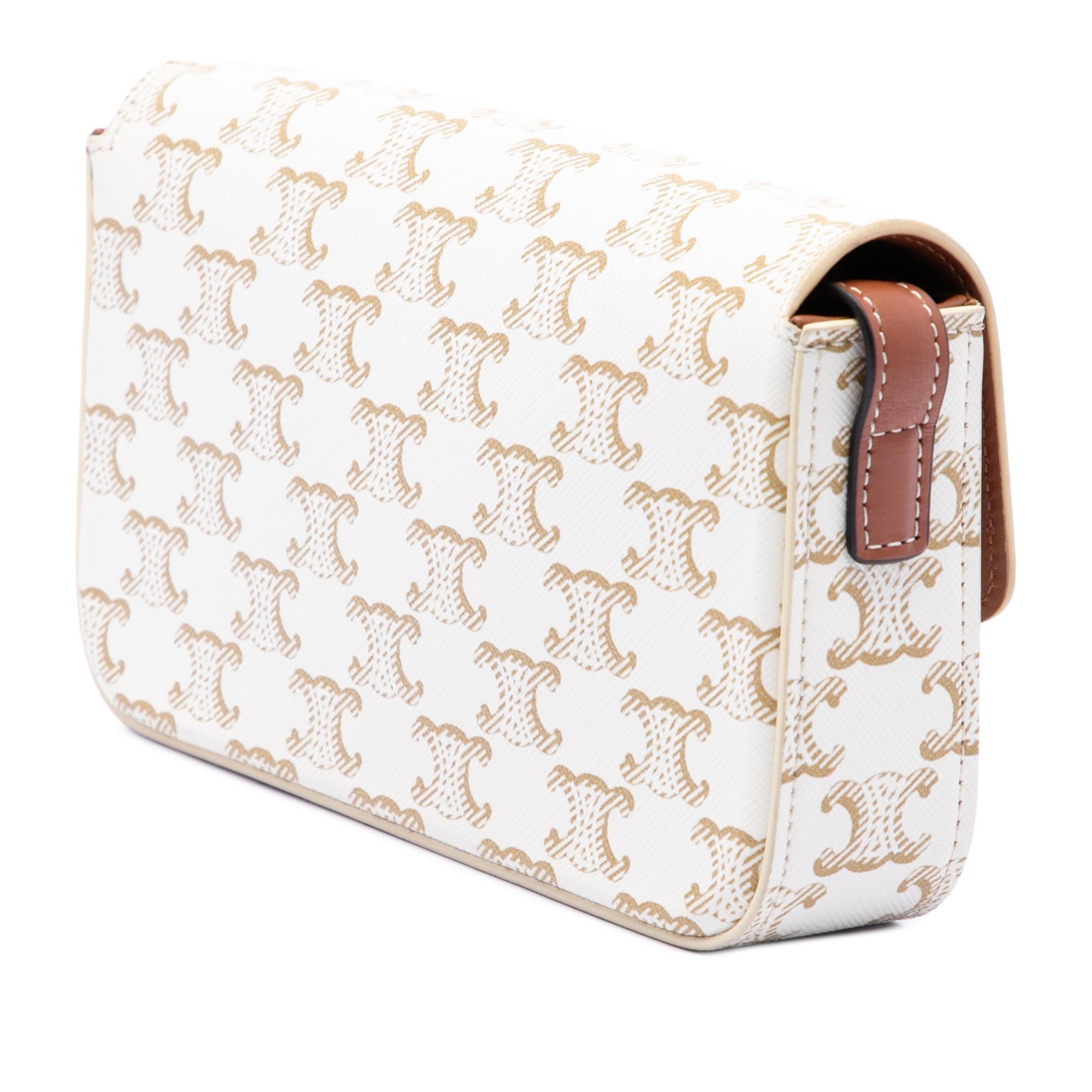 Celine Triomphe Coated Canvas Claude Shoulder Bag