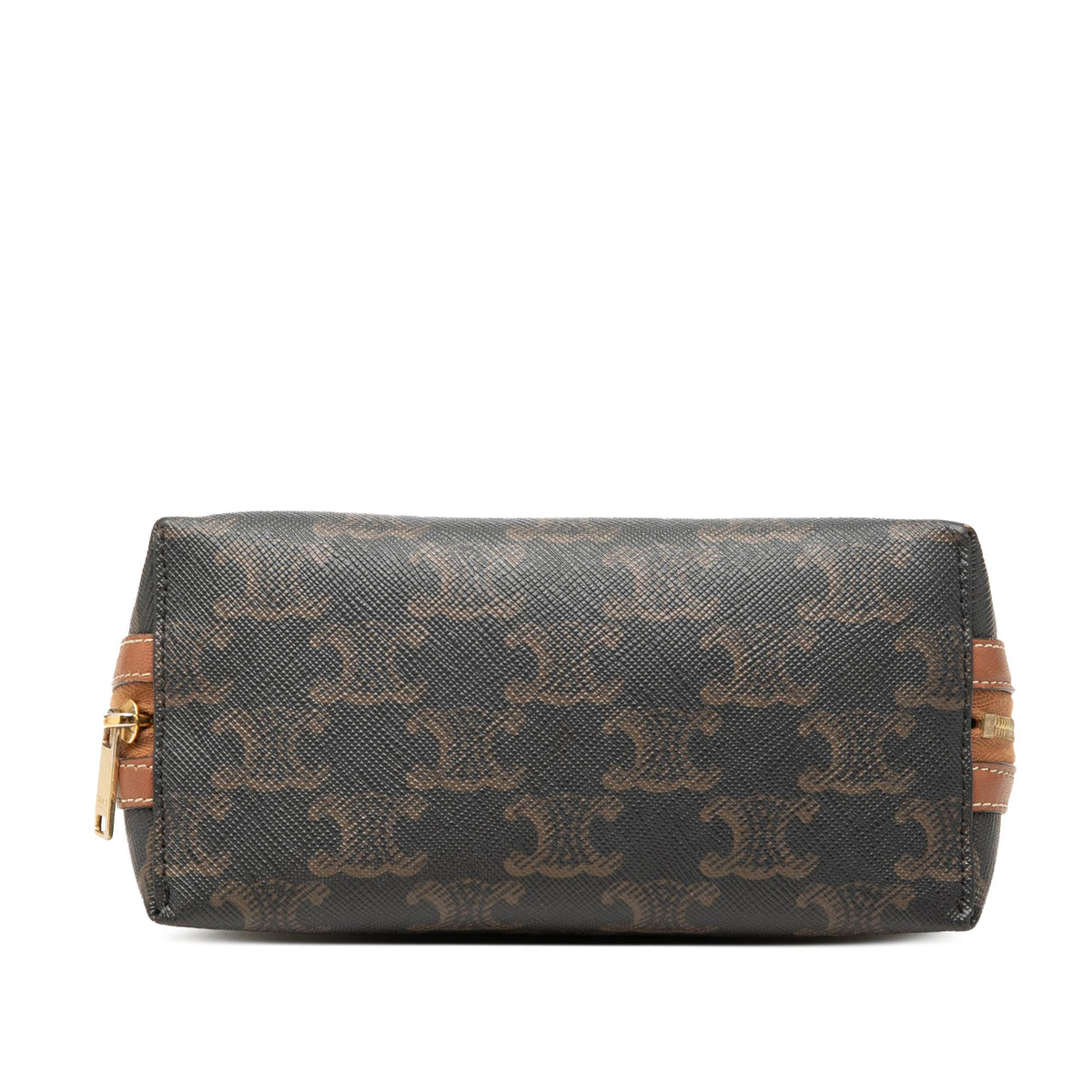 Celine Triomphe Coated Canvas Clutch On Chain