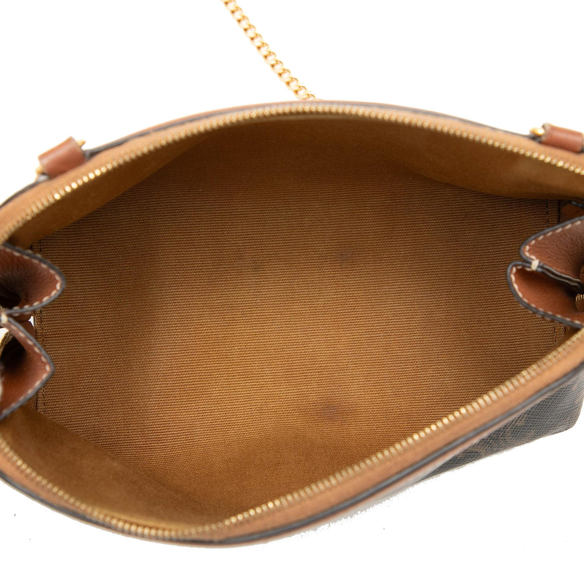 Celine Triomphe Coated Canvas Clutch On Chain