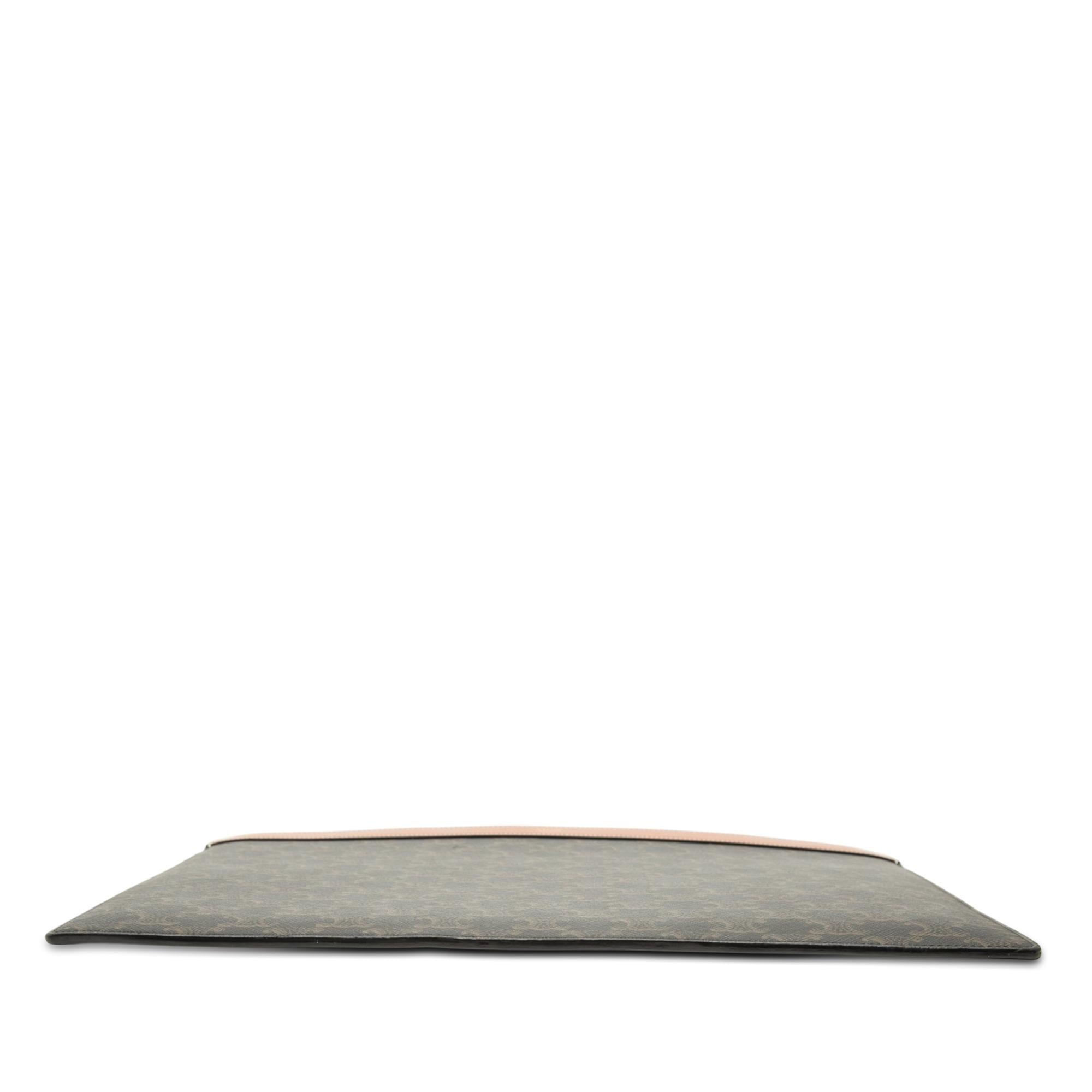Celine Triomphe Coated Canvas Clutch