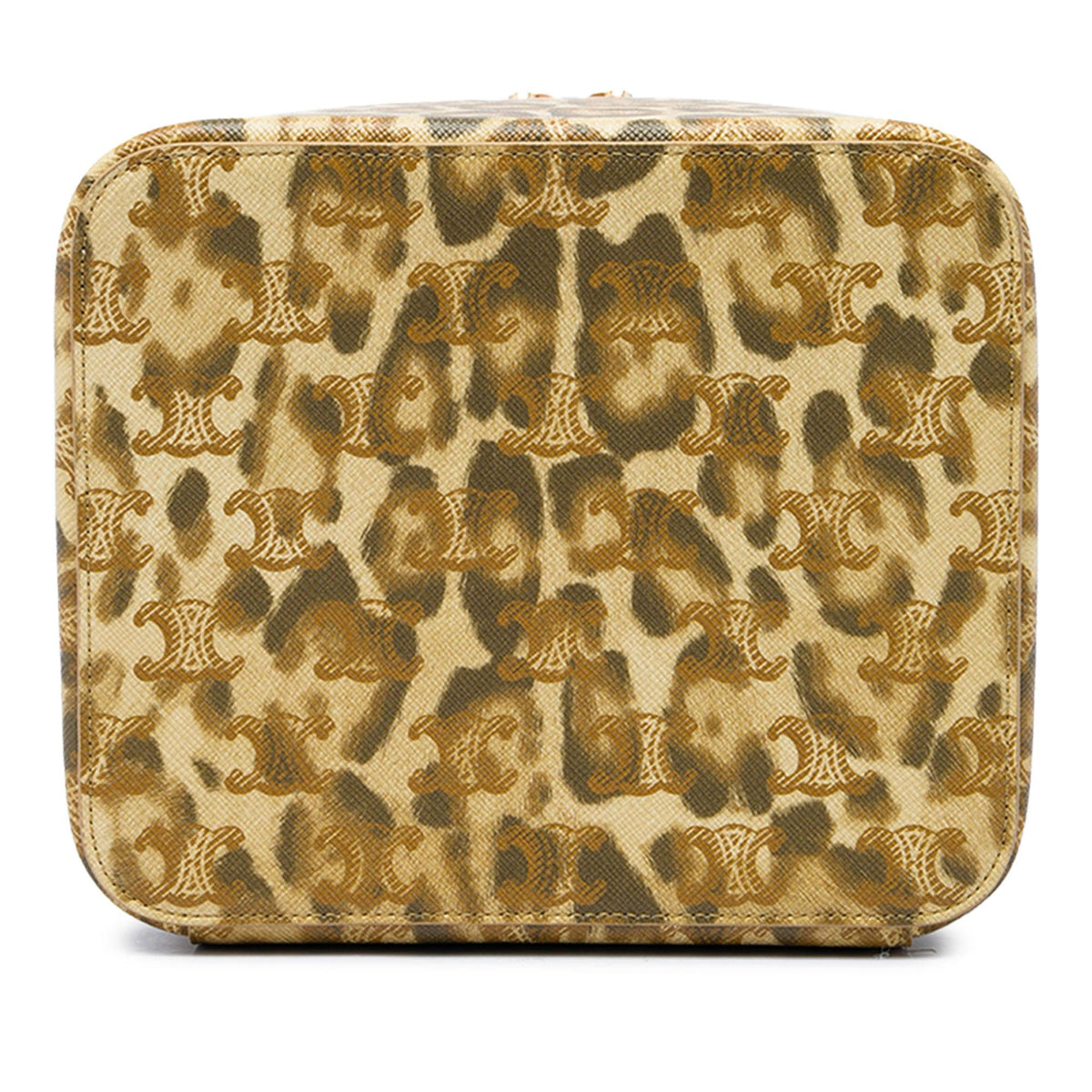 Celine Triomphe Coated Canvas Leopard Print Vanity Case
