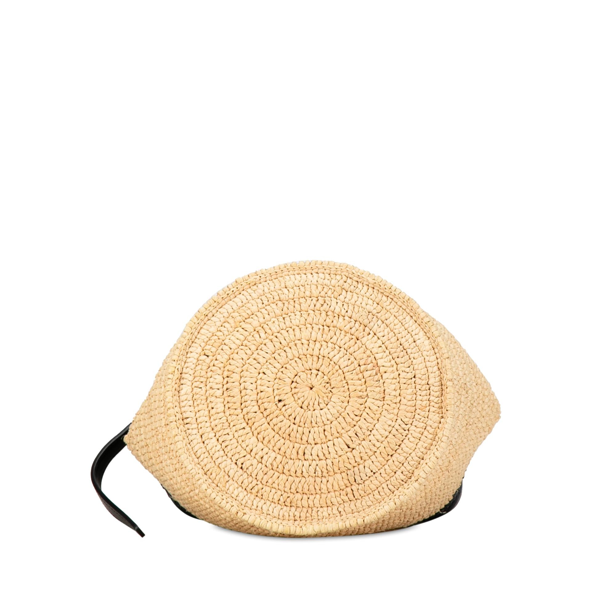Celine Woven Raffia Nano Bucket Bag (SHG-rTJQCR)