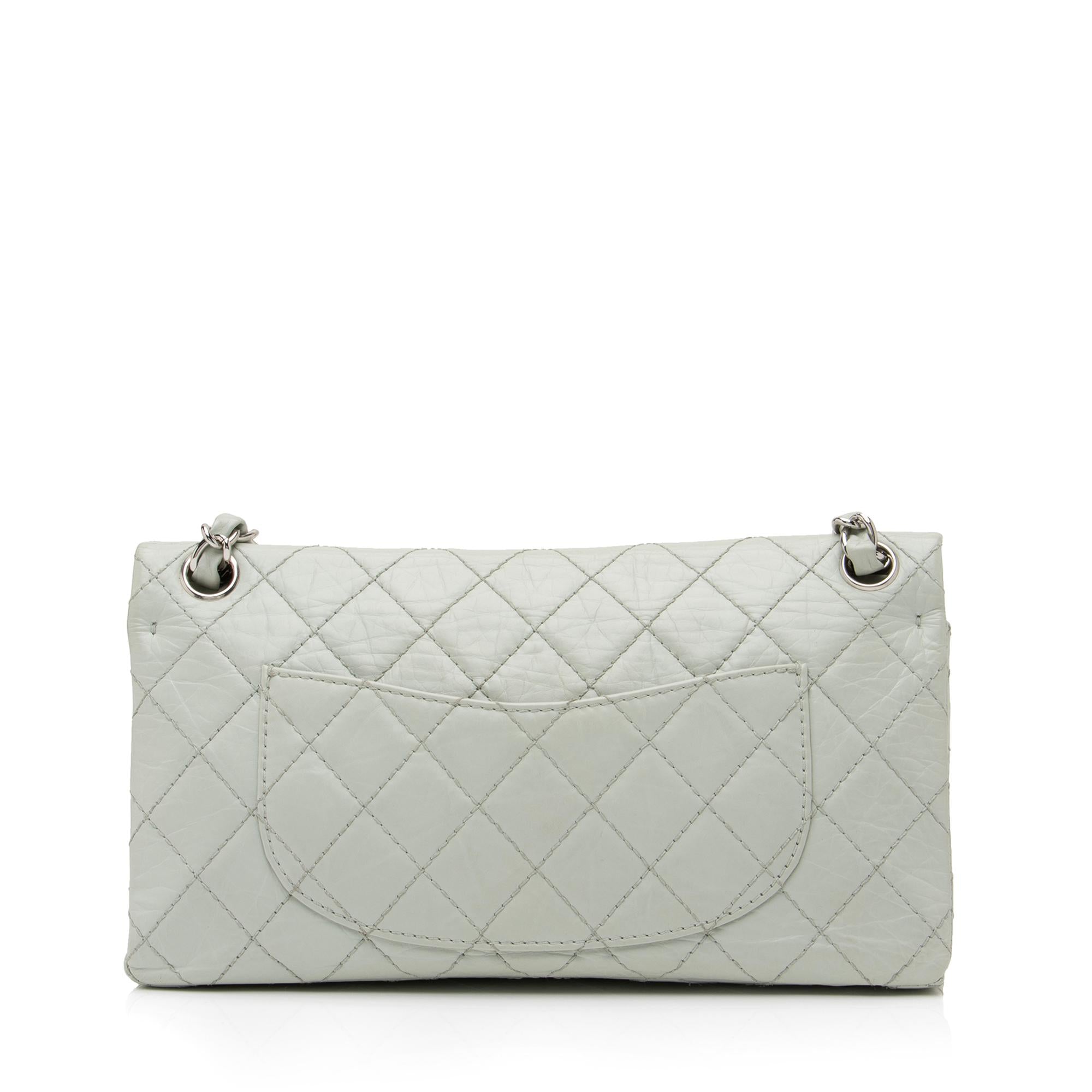 Chanel Aged Calfskin Long Medium Double Flap Bag (SHF-23512)