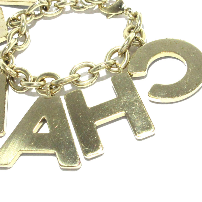 Chanel Alphabet Logo Crystal Charm Bracelet (SHG-OZCSBf)