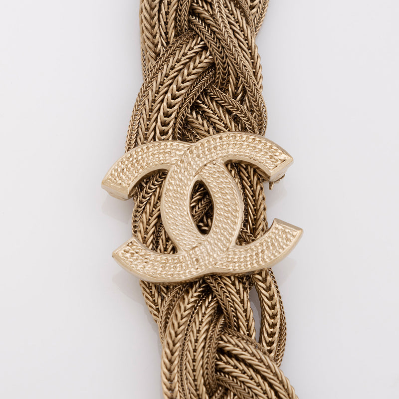 Chanel Braided Chain CC Necklace (SHF-y3HmeN)