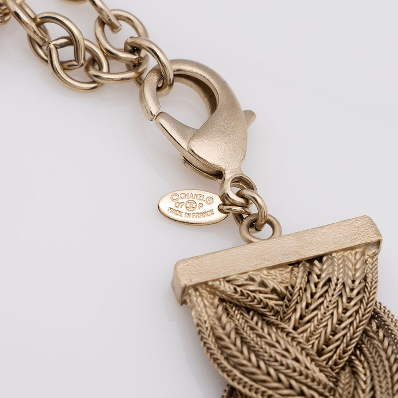 Chanel Braided Chain CC Necklace (SHF-y3HmeN)