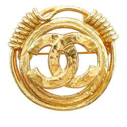 Chanel Charm Brooch Pin Corsage Gold-plated 94P 69907