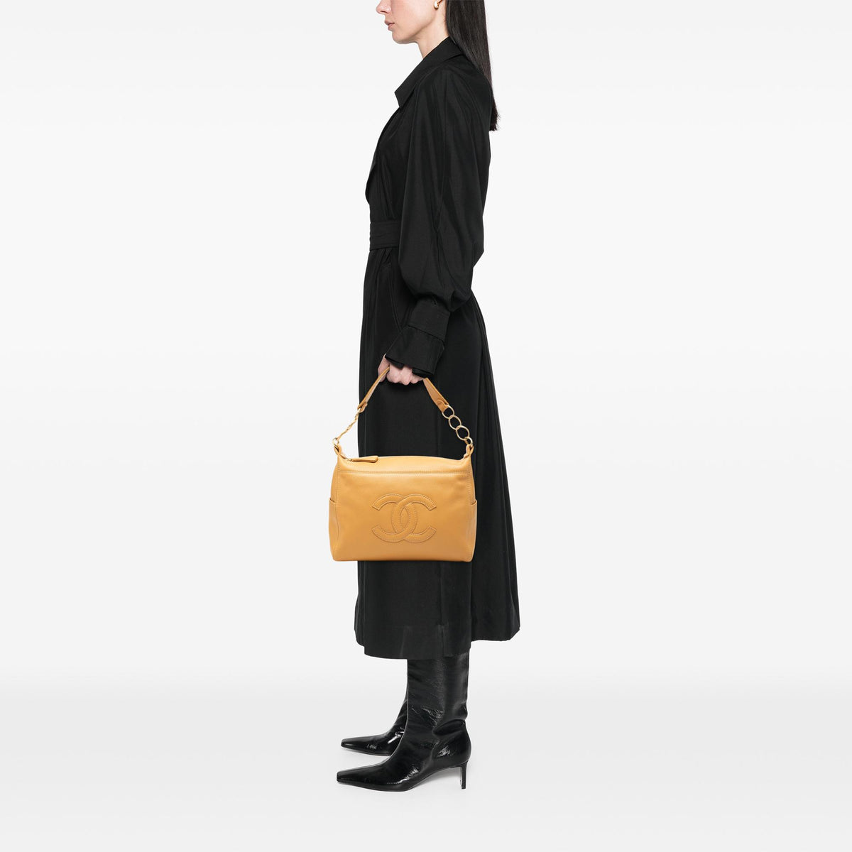Chanel CC Calfskin Chain Shoulder Bag