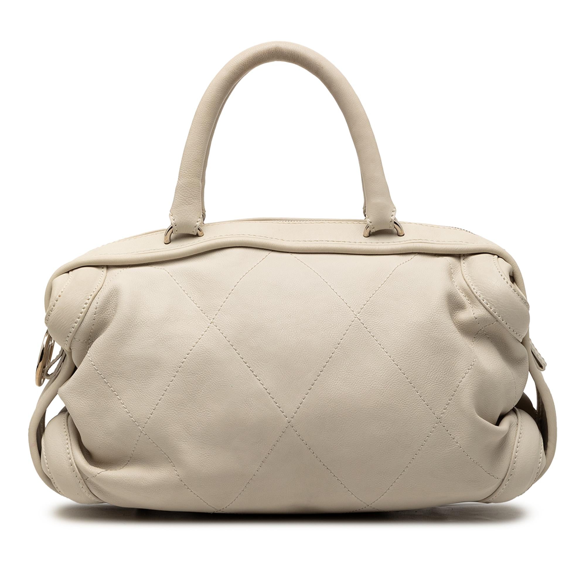 Chanel CC Calfskin Wild Stitch Bowling Bag