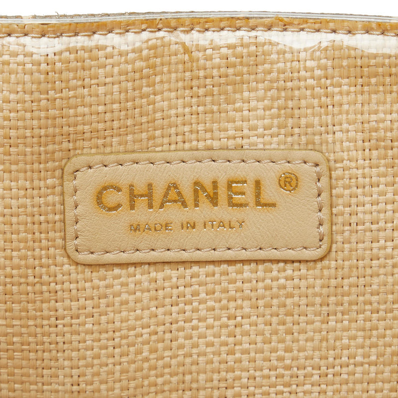 Chanel CC Camelila Rafia Tote Bag (SHG-ej4t2g)