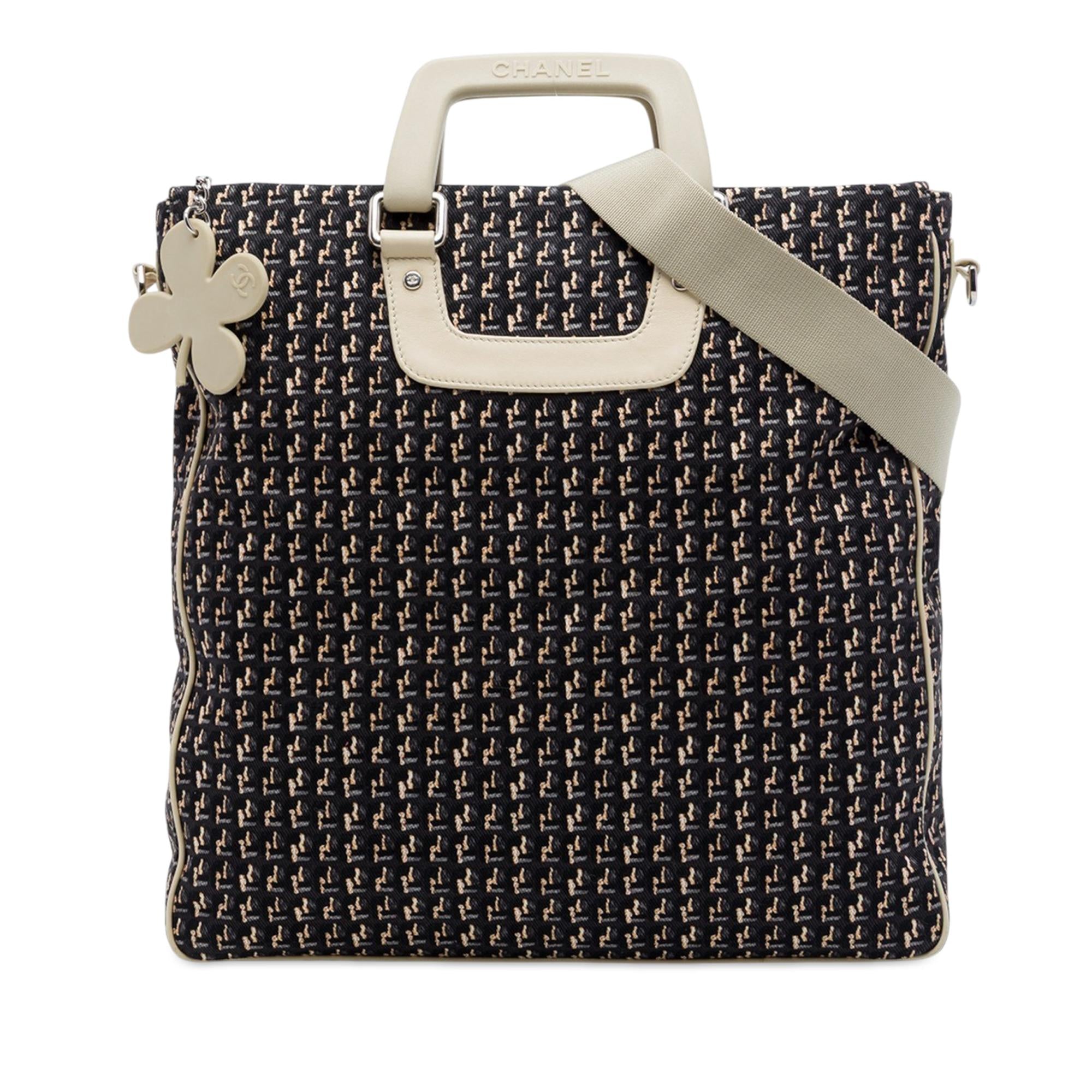 Chanel CC Canvas Clover Vertical Tote