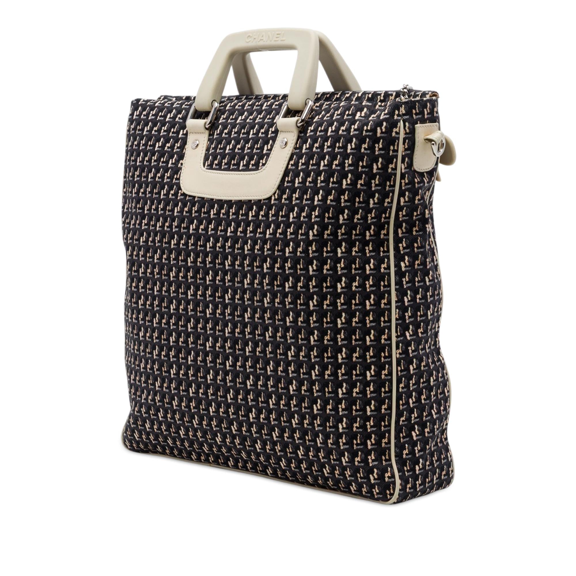 Chanel CC Canvas Clover Vertical Tote