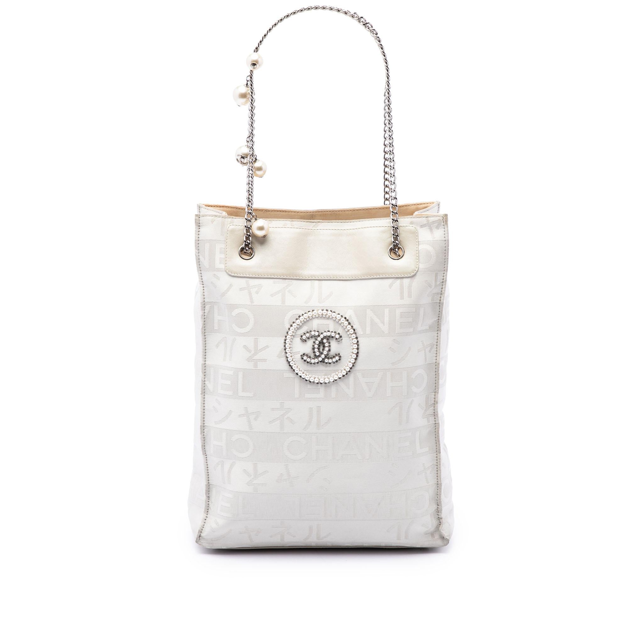 Chanel CC Canvas Pearl Tote
