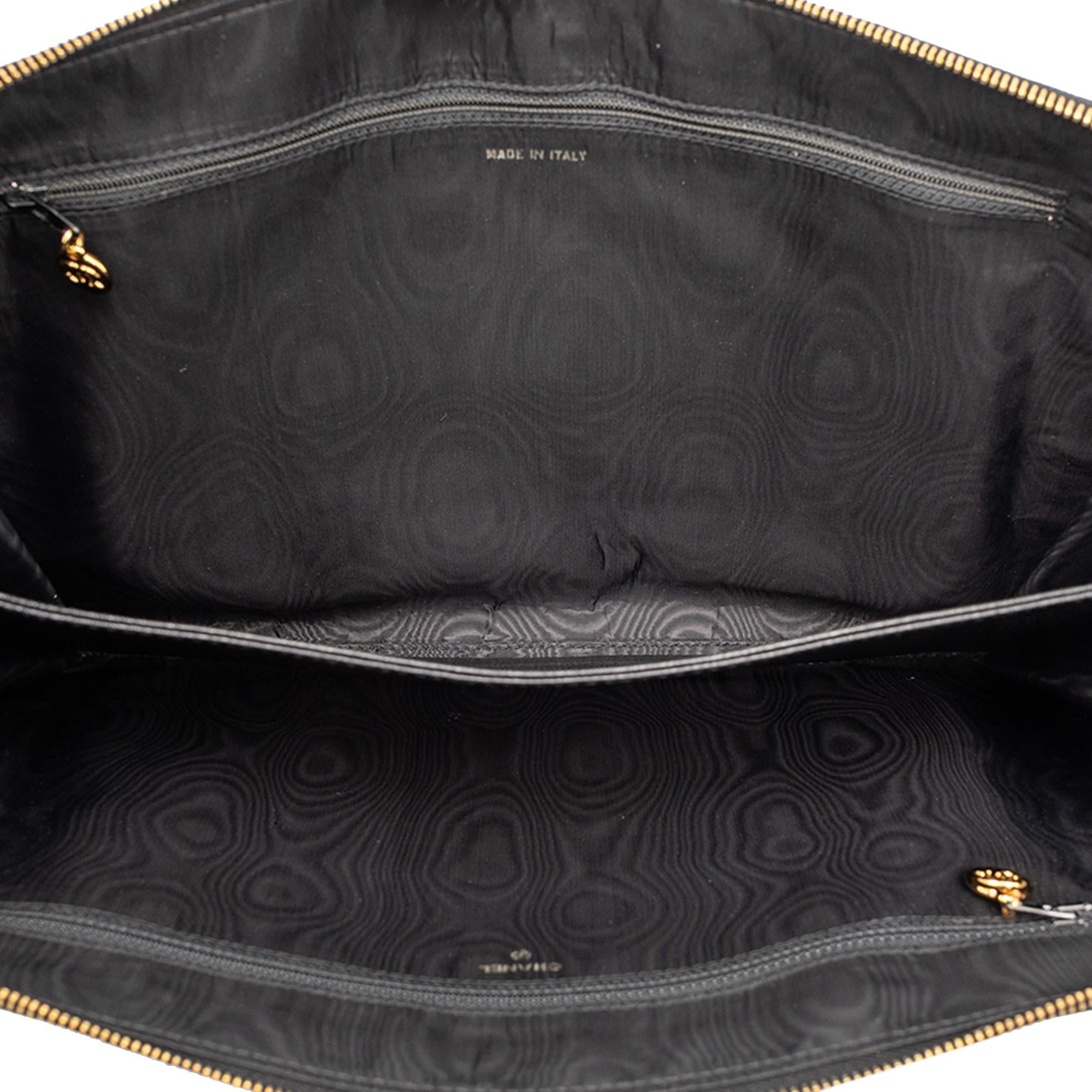 Chanel CC Caviar Documents Portfolio Clutch