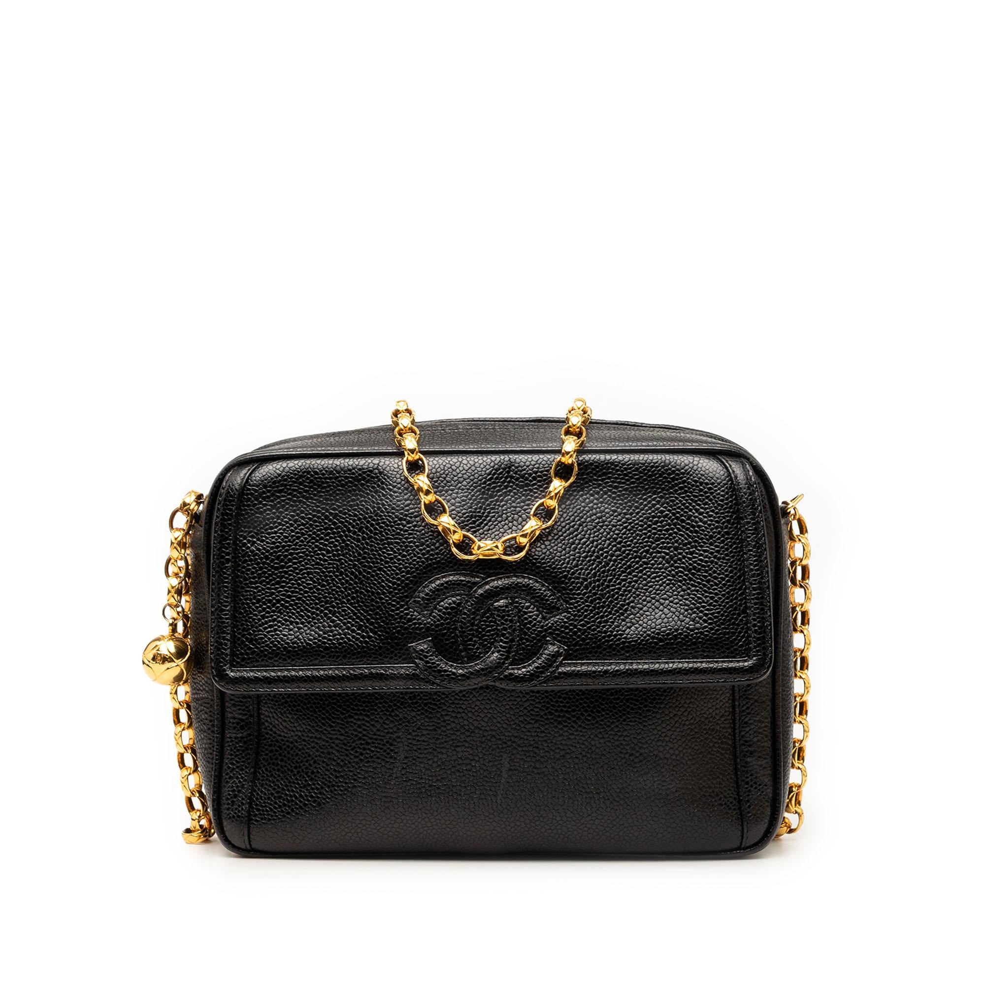 Chanel CC Caviar Front Pocket Bijoux Chain Camera Bag